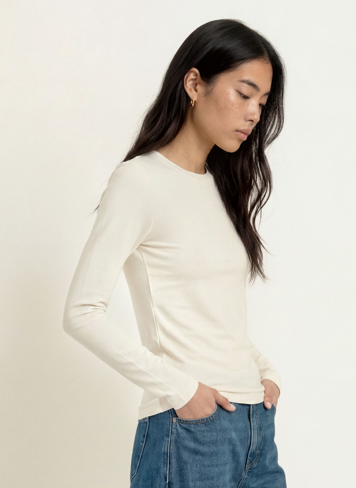 SELECTED Longsleeve: WEISS
