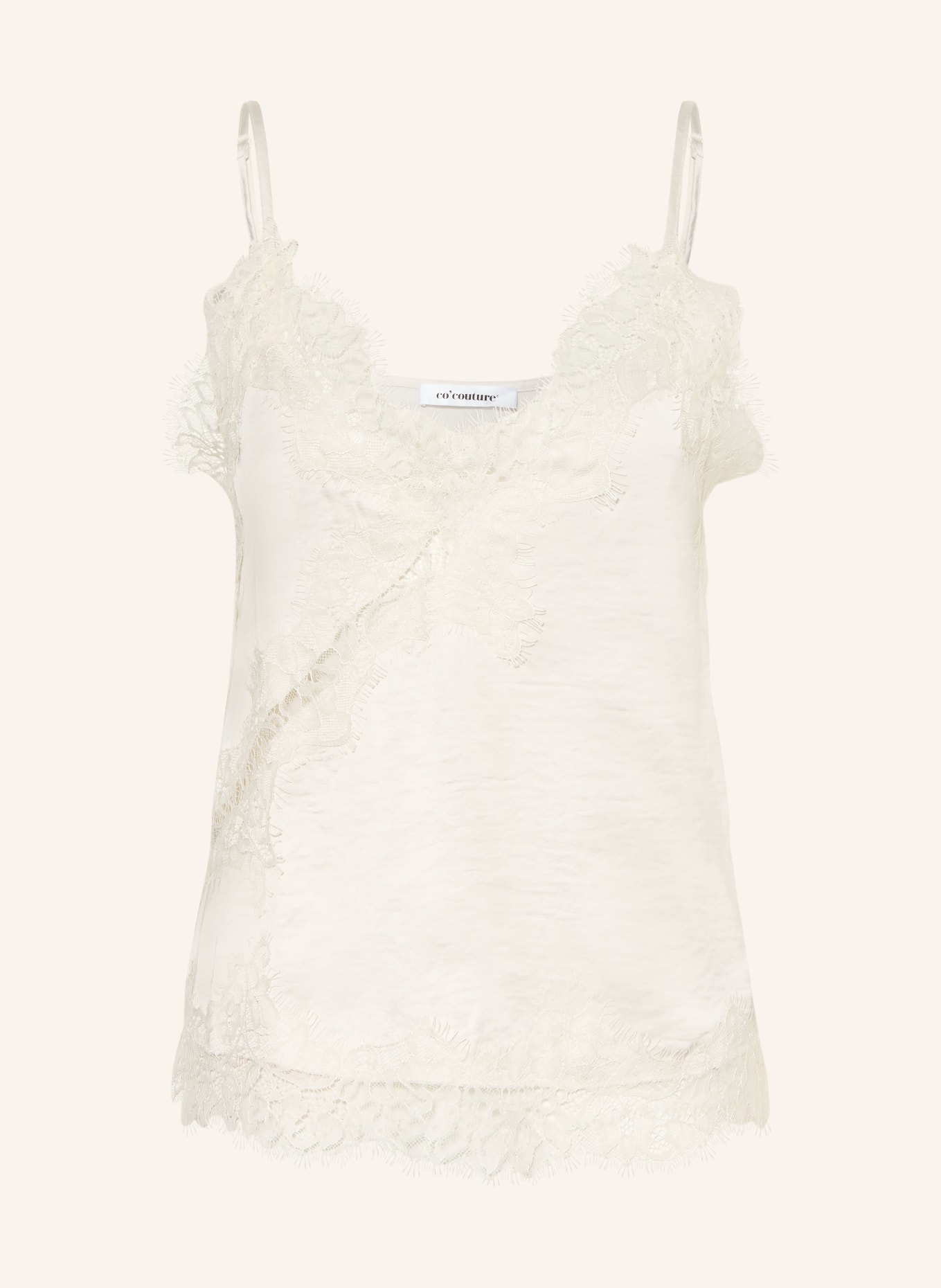 co'couture Satintop IDUNCC mit Spitze: WEISS
