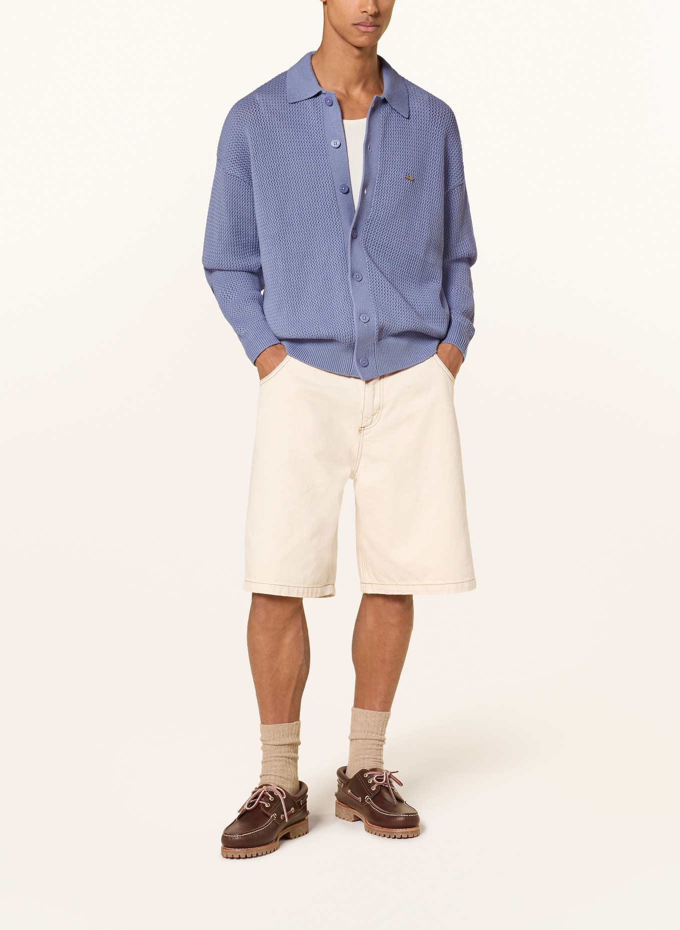 BLKVIS Strickhemd Comfort Fit: BLAU