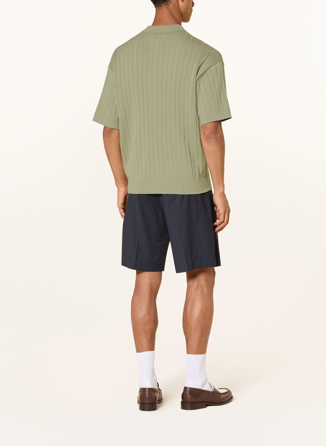 BLKVIS Strick-Poloshirt: OLIV