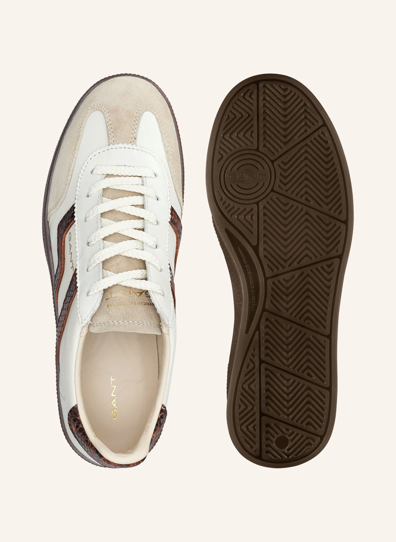 GANT Sneakers CUZIMA: WIT / BRUIN / BEIGE