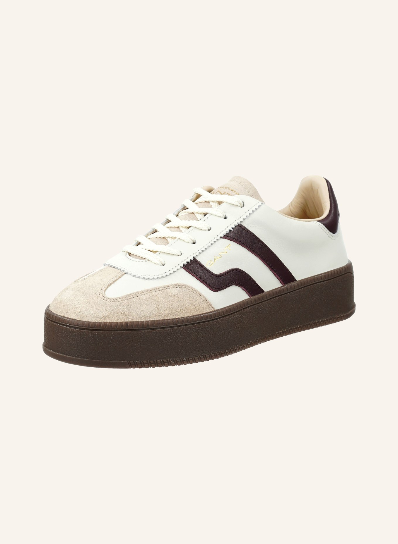 GANT Sneakers CUZMANI: WIT / MARRON FONCÉ / BEIGE