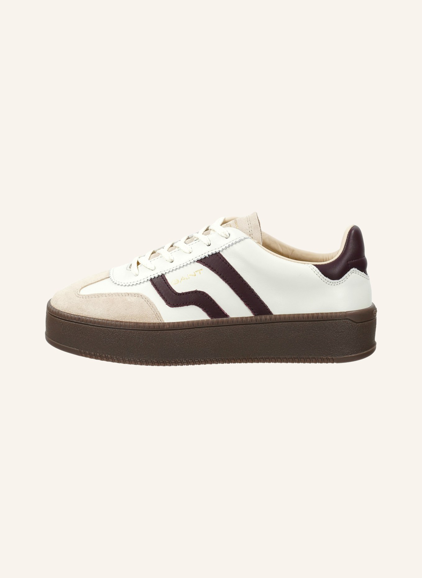 GANT Sneakers CUZMANI: WIT / MARRON FONCÉ / BEIGE