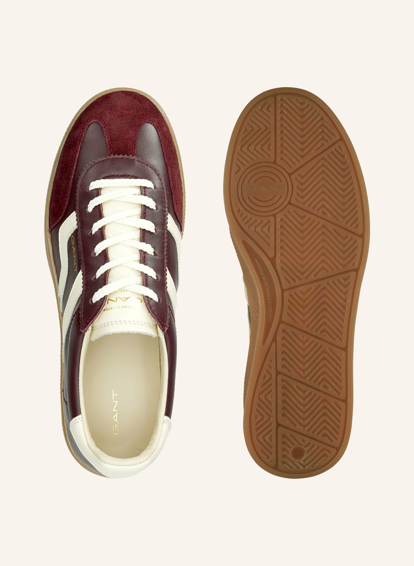 GANT Sneakers CUZIMA: DONKERROOD / CRÈME