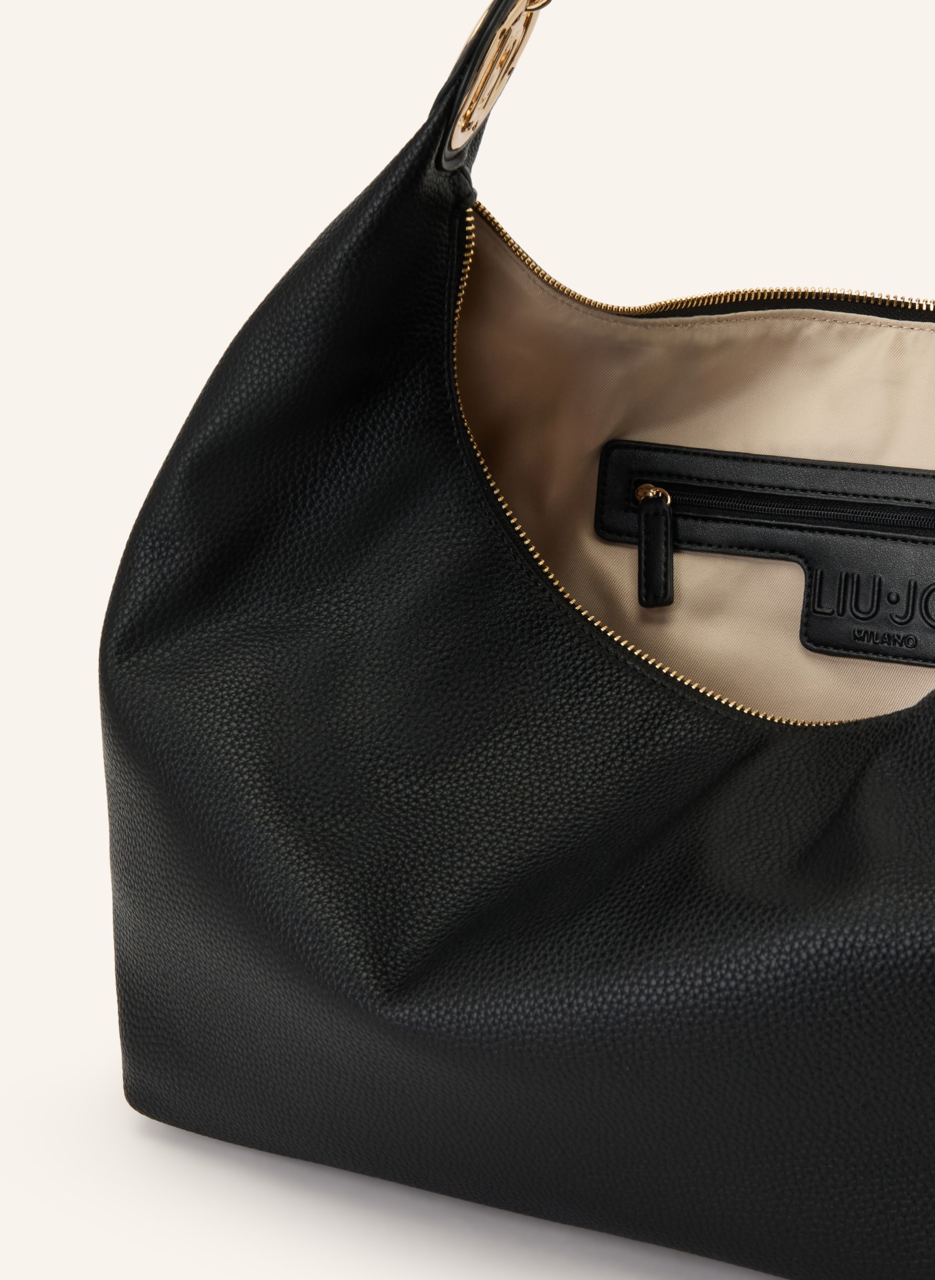 LIU JO Beuteltasche: SCHWARZ / GOLD
