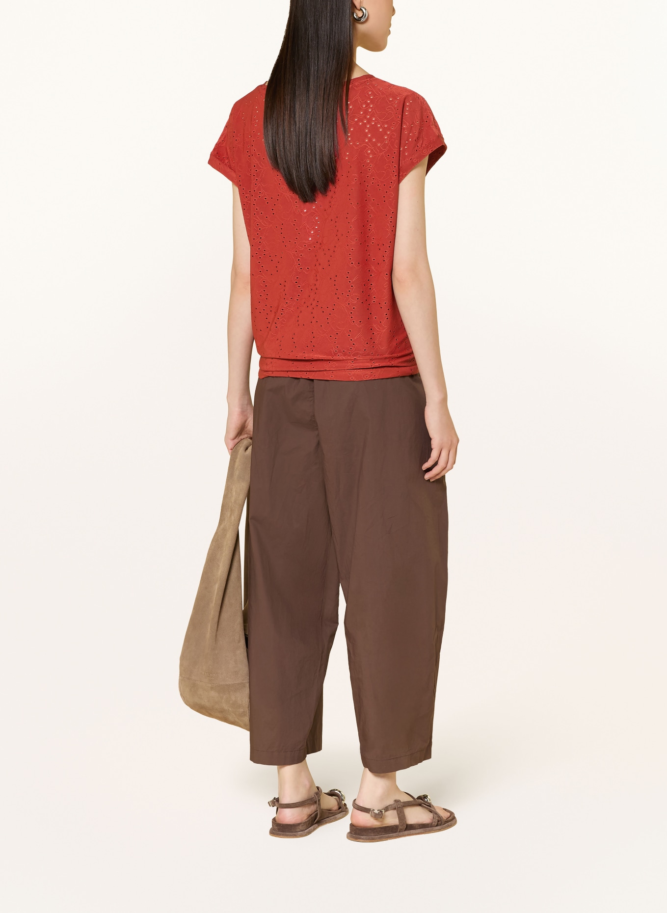 BETTY&CO T-Shirt aus Lochspitze: ROT