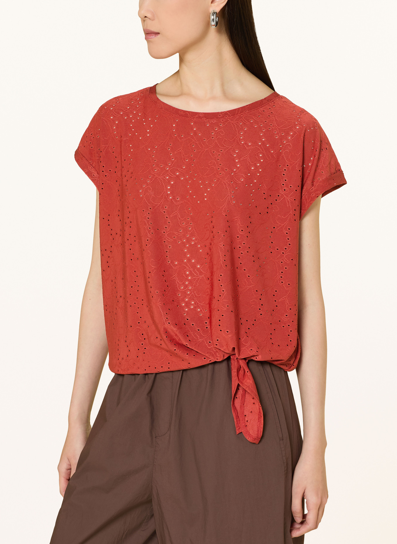 BETTY&CO T-Shirt aus Lochspitze: ROT
