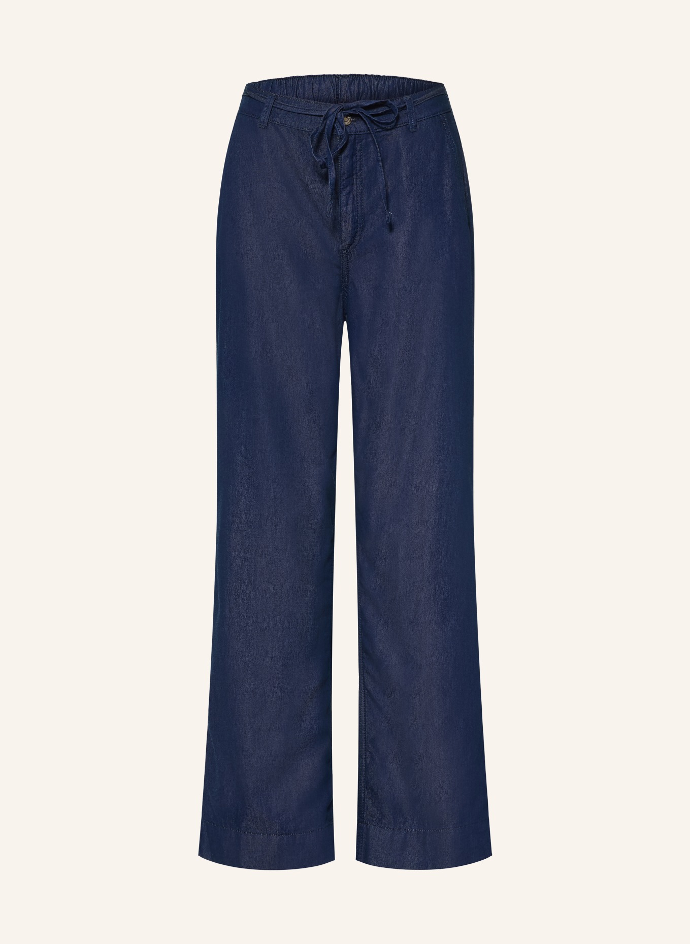 MORE & MORE Pantalon palazzo effet jean: BLEU FONCÉ