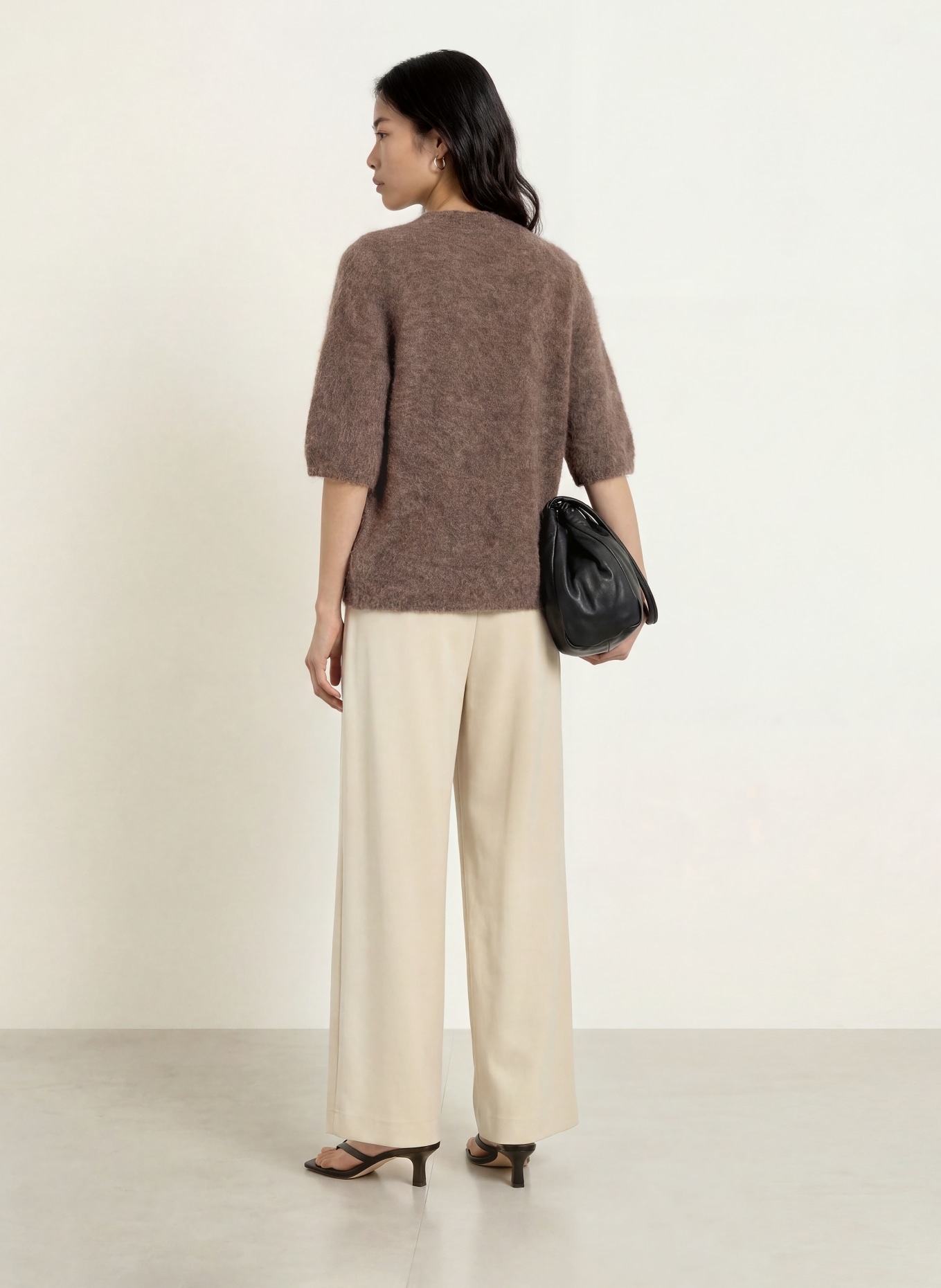 GESTUZ Gebreid shirt GZDEBBIE met mohair: BRUIN