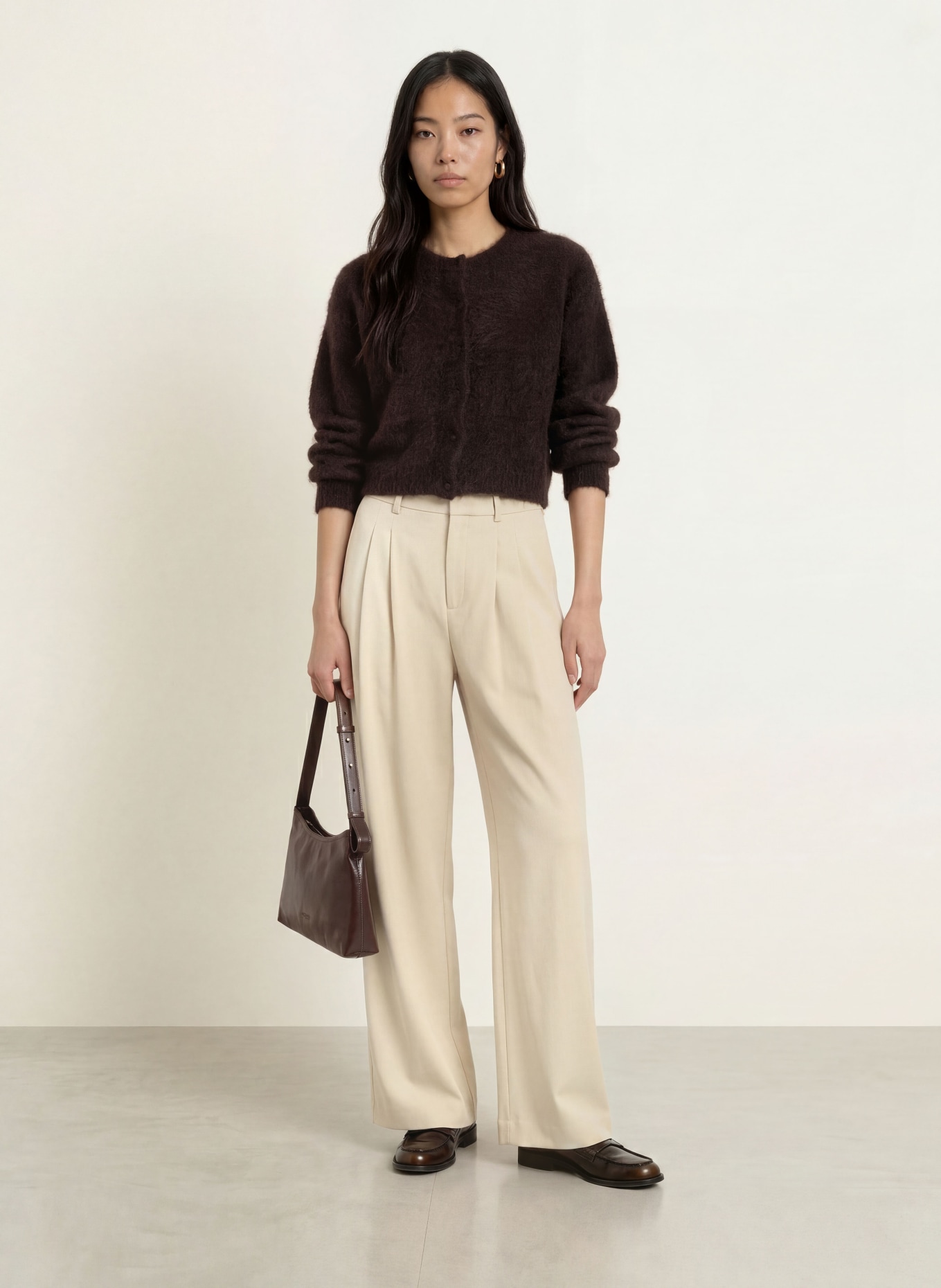GESTUZ Vest GZDEBBIE met mohair: BRUIN