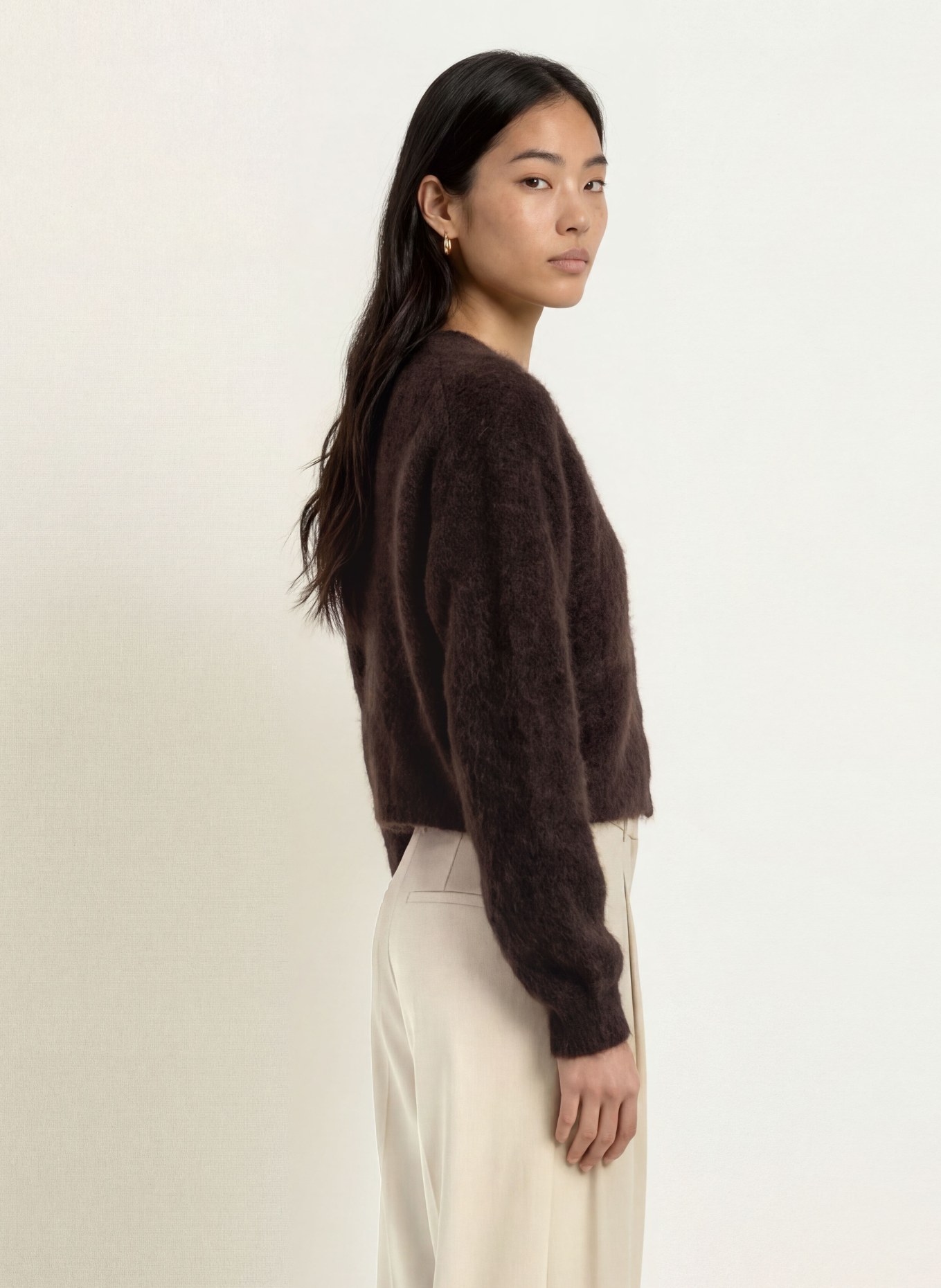 GESTUZ Vest GZDEBBIE met mohair: BRUIN