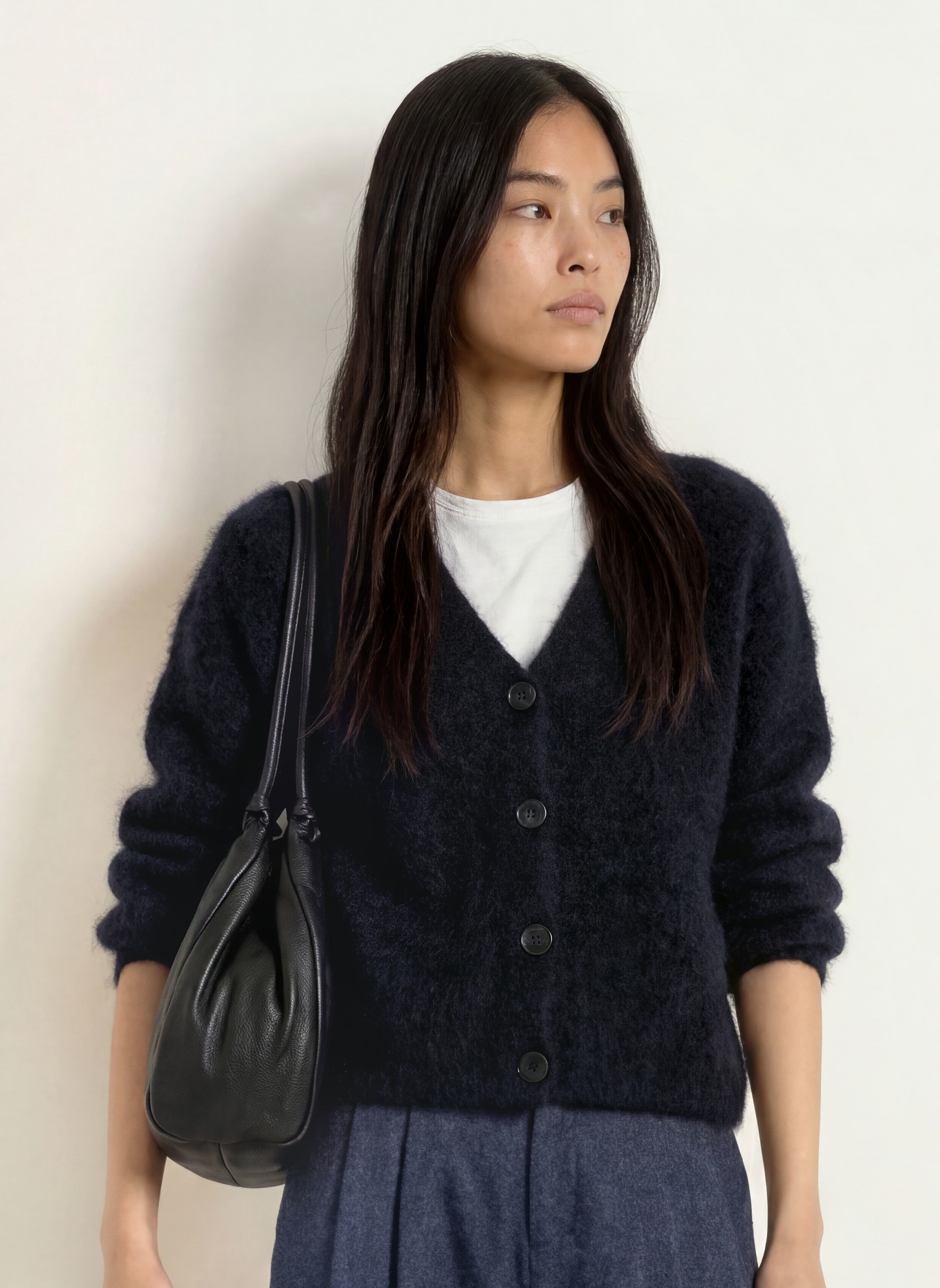 GESTUZ Vest GZDEBBIE met mohair: DONKERBLAUW