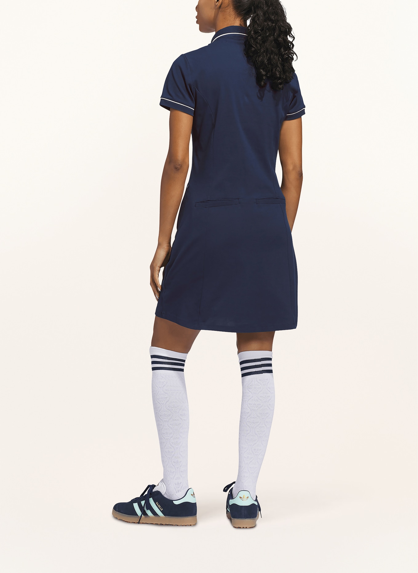 adidas Originals Piqué-Polokleid ORIGINALS: DUNKELBLAU / WEISS