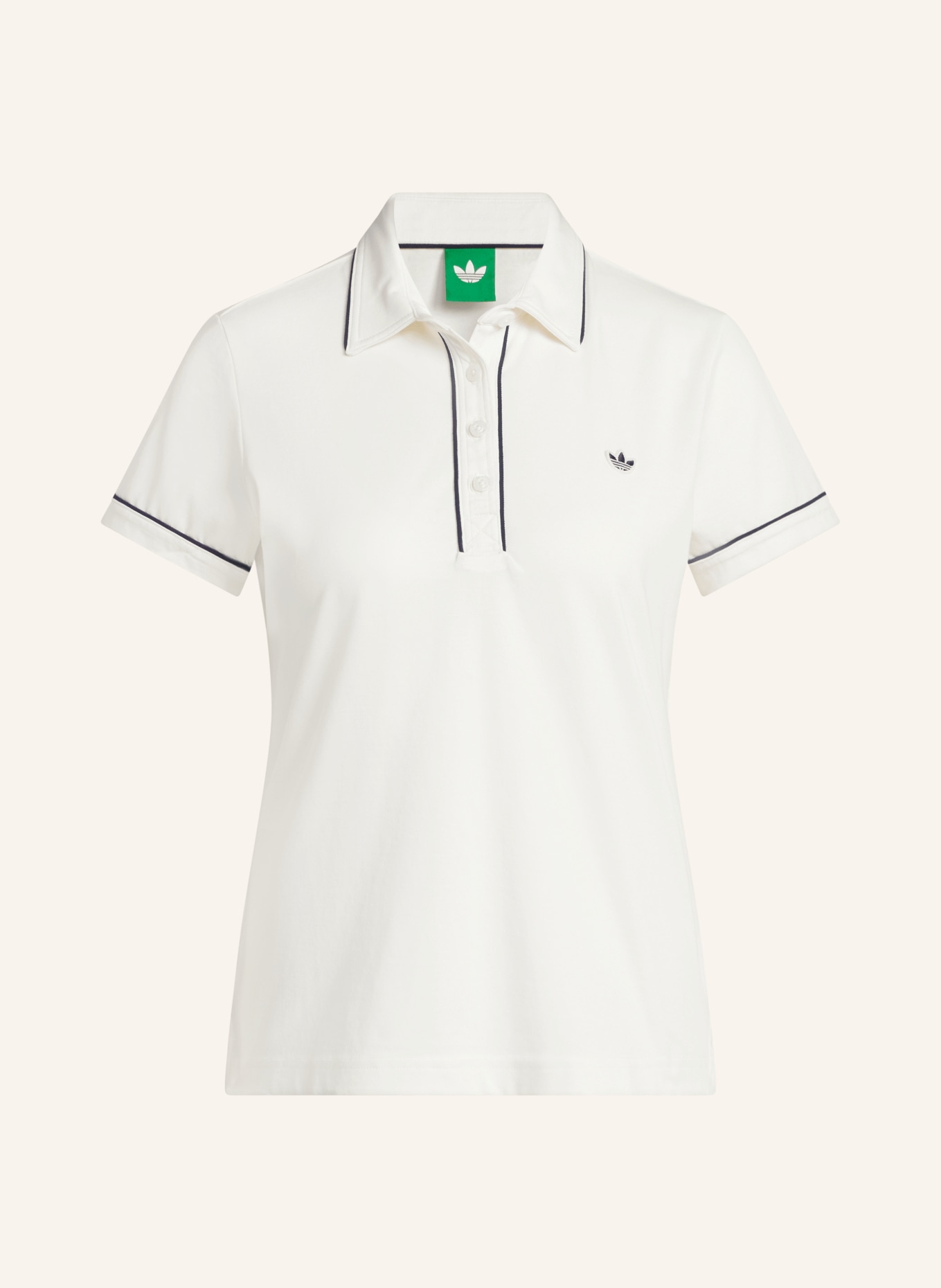 adidas Originals Jersey-Poloshirt ORIGINALS SOLID: CREME / DUNKELBLAU