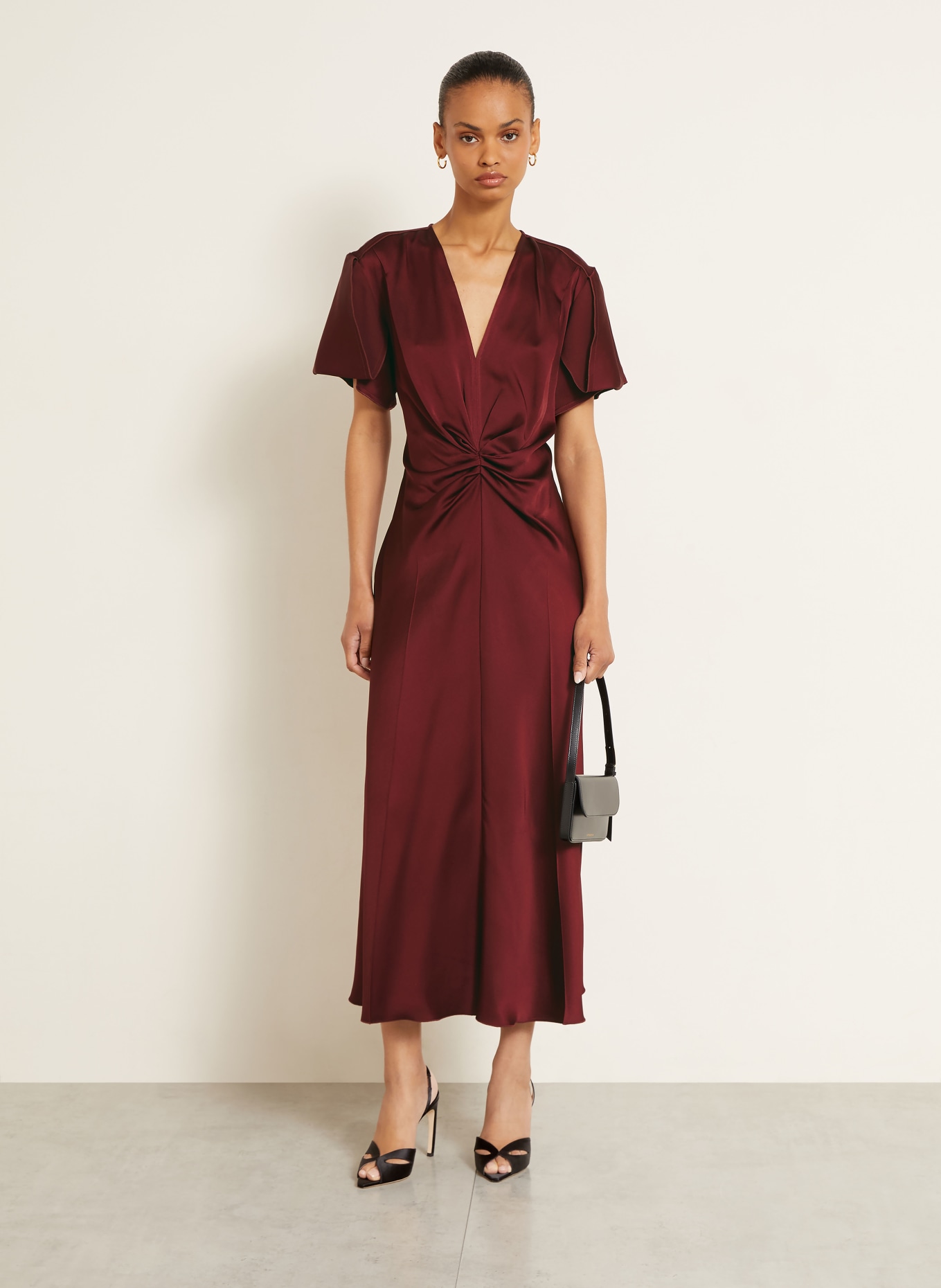 VICTORIA BECKHAM Cocktailkleid EVE: DUNKELROT