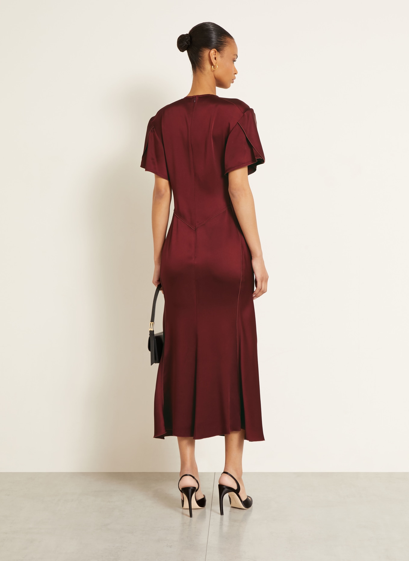 VICTORIA BECKHAM Cocktailkleid EVE: DUNKELROT
