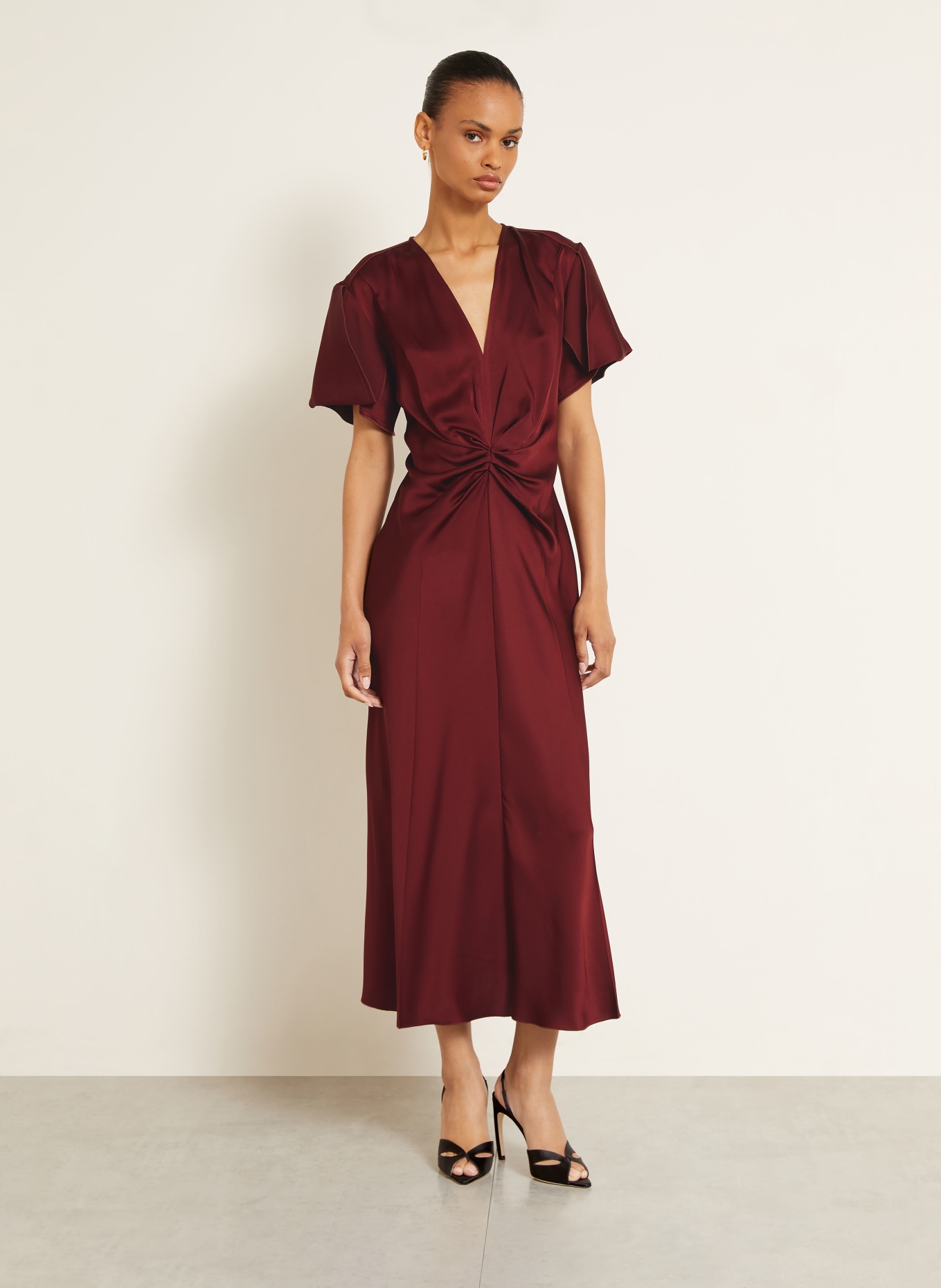 VICTORIA BECKHAM Cocktailkleid EVE: DUNKELROT