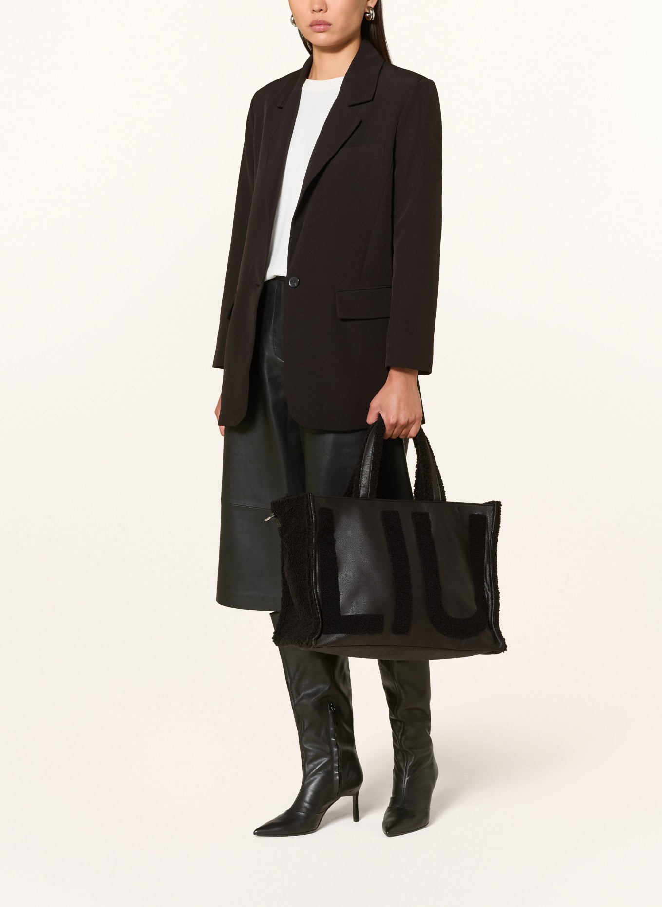 LIU JO Shopper: ZWART / ZILVER