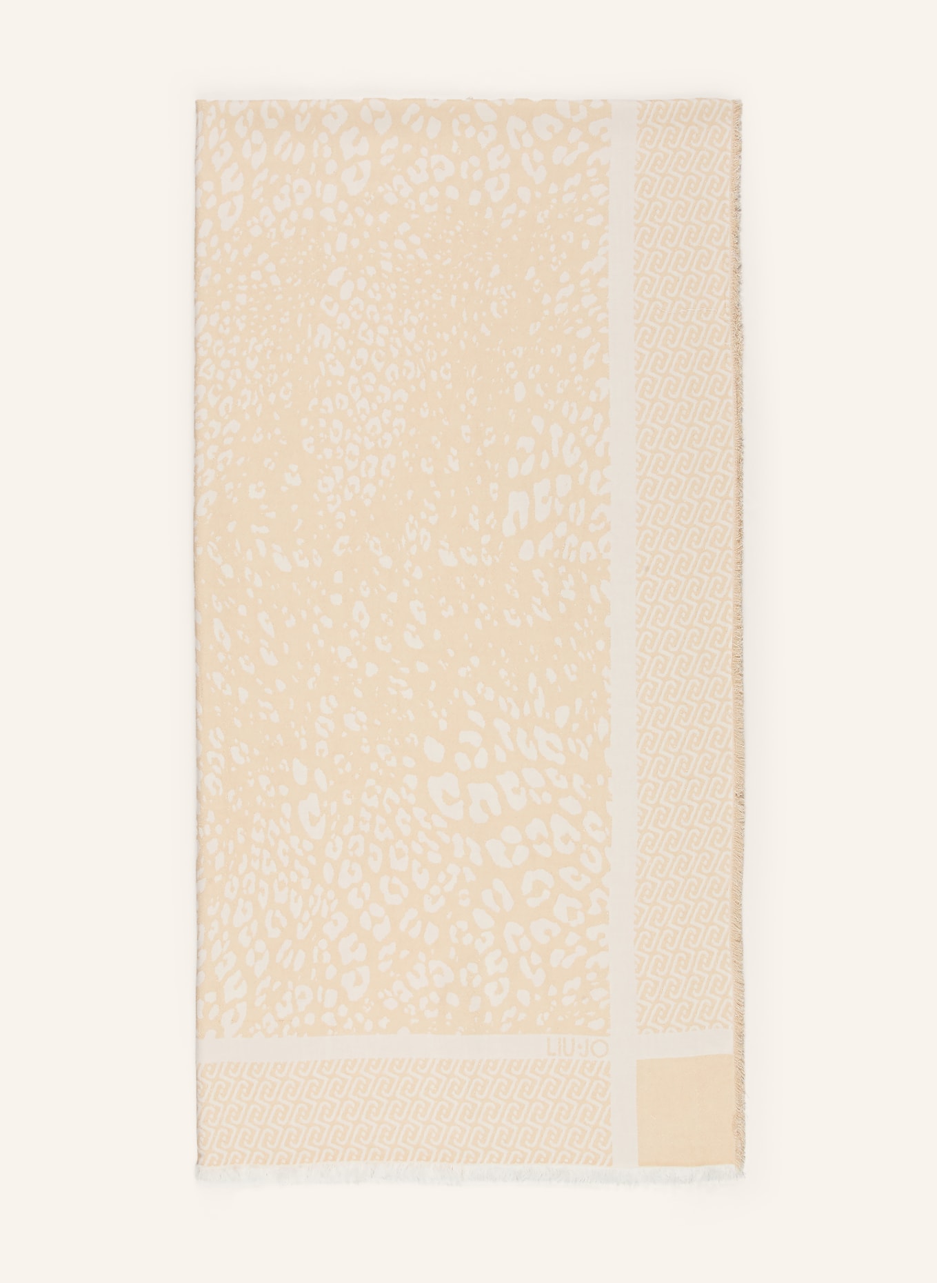 LIU JO Schal mit Glitzergarn: BEIGE / ECRU