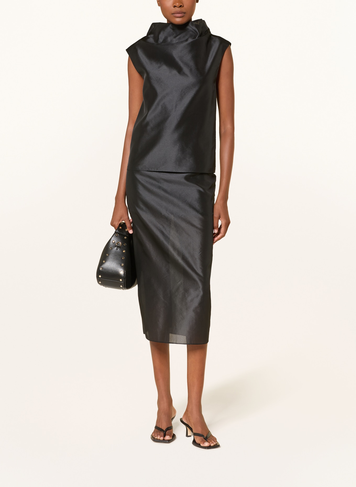 ALMADA LABEL KIERA Blouse with Silk: BLACK