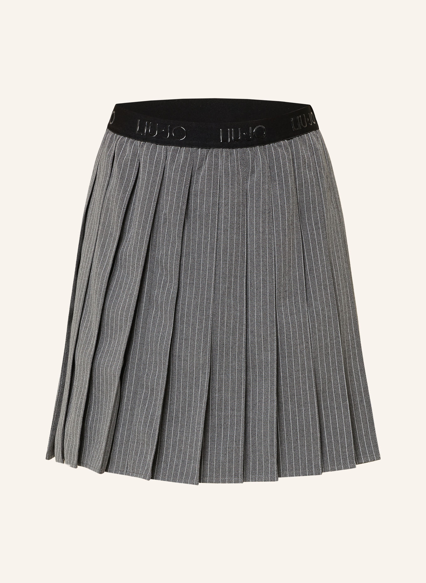 LIU JO Pleated skirt: GRAY / WHITE / BLACK