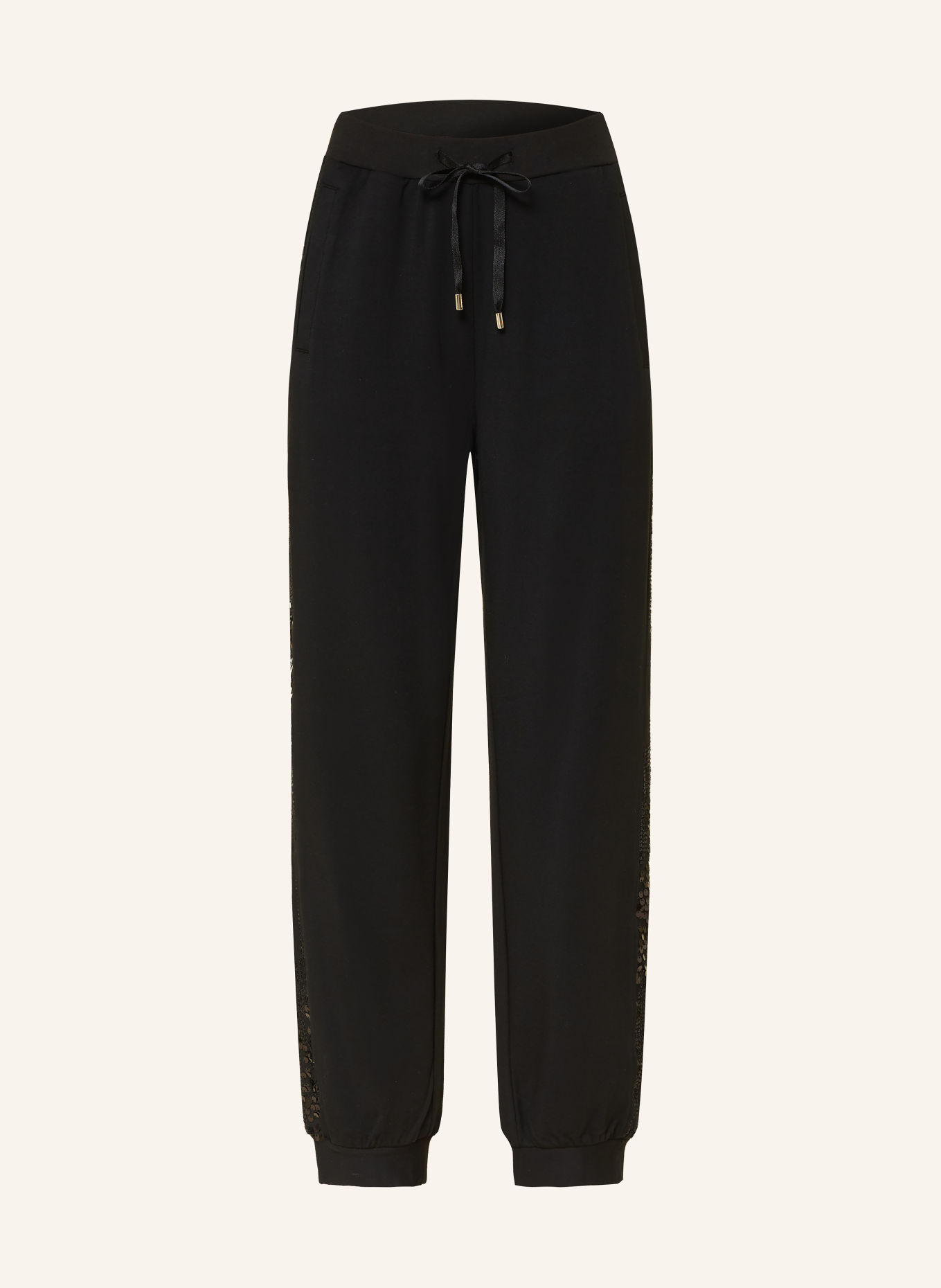LIU JO Sequin sweatpants: BLACK