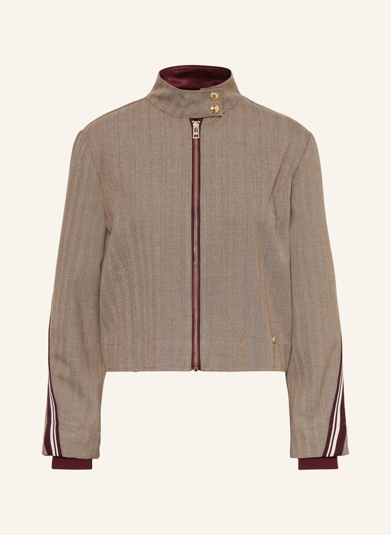 LIU JO Blazer met galonstrepen: BRUIN / DONKERROOD / ORANJE