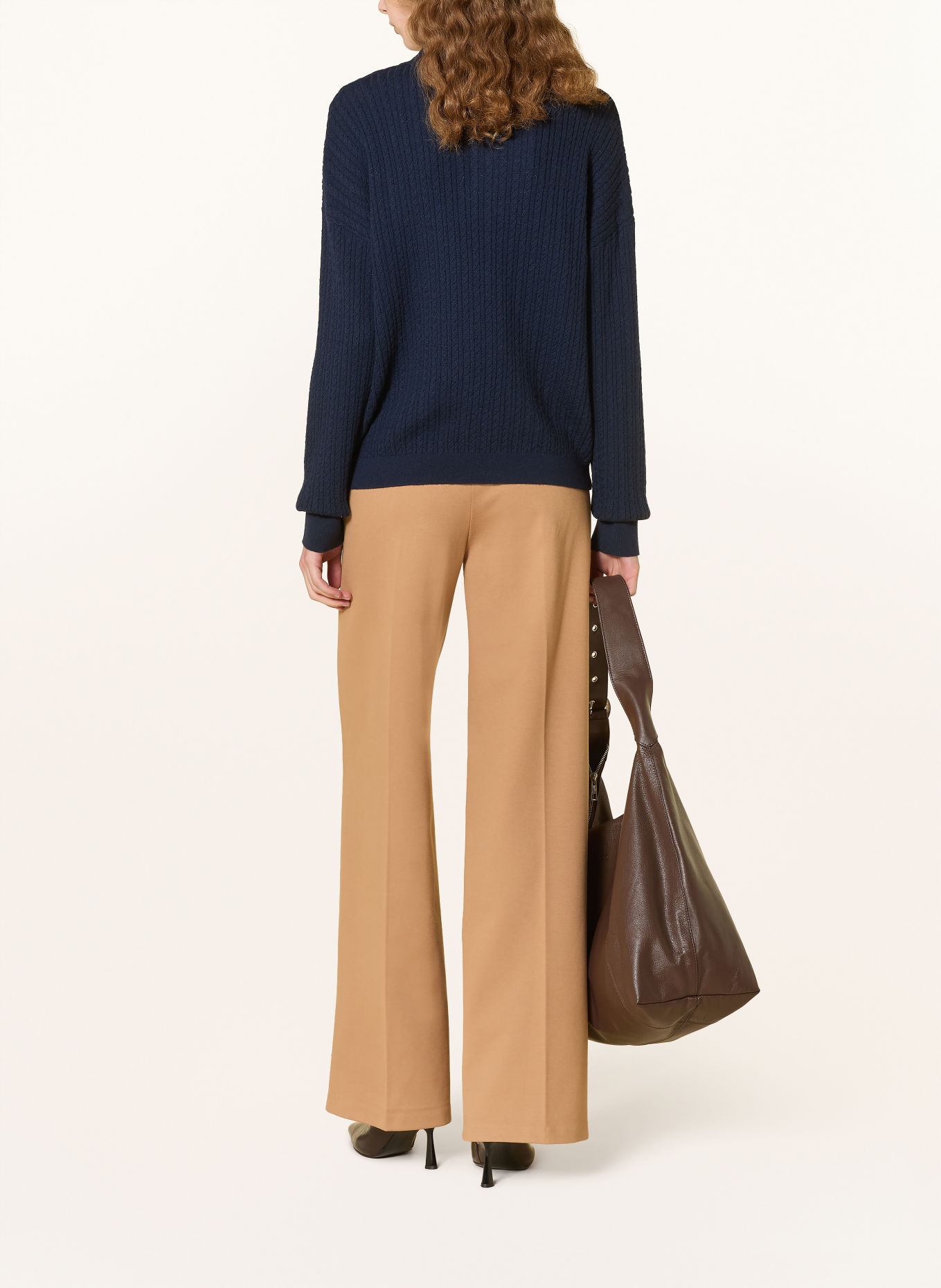 LIU JO Sweater with gemstones: DARK BLUE / WHITE