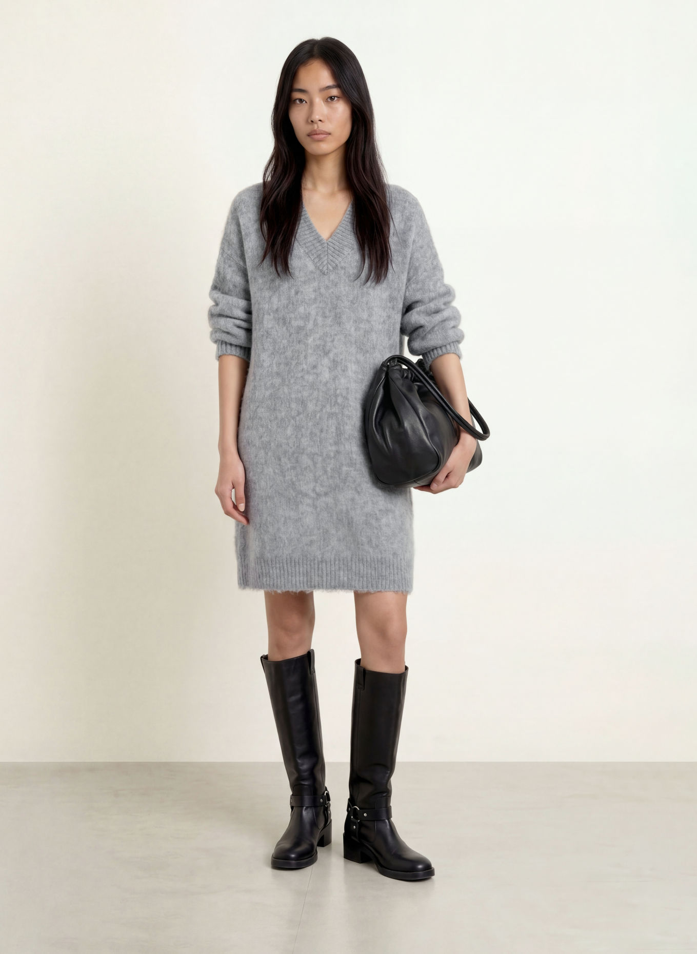LIU JO Strickkleid: GRAU