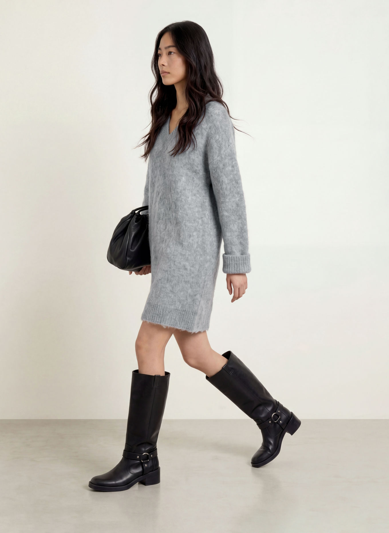 LIU JO Strickkleid: GRAU