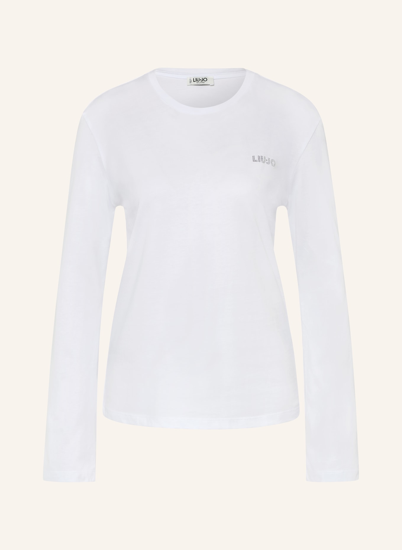 LIU JO Longsleeve met sierstenen: WIT