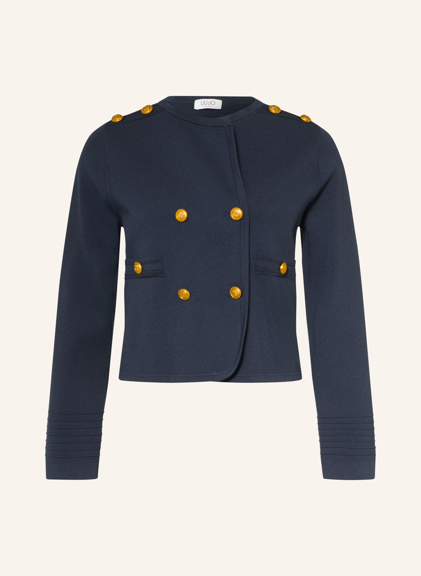 LIU JO Kastenjacke: DUNKELBLAU / GOLD