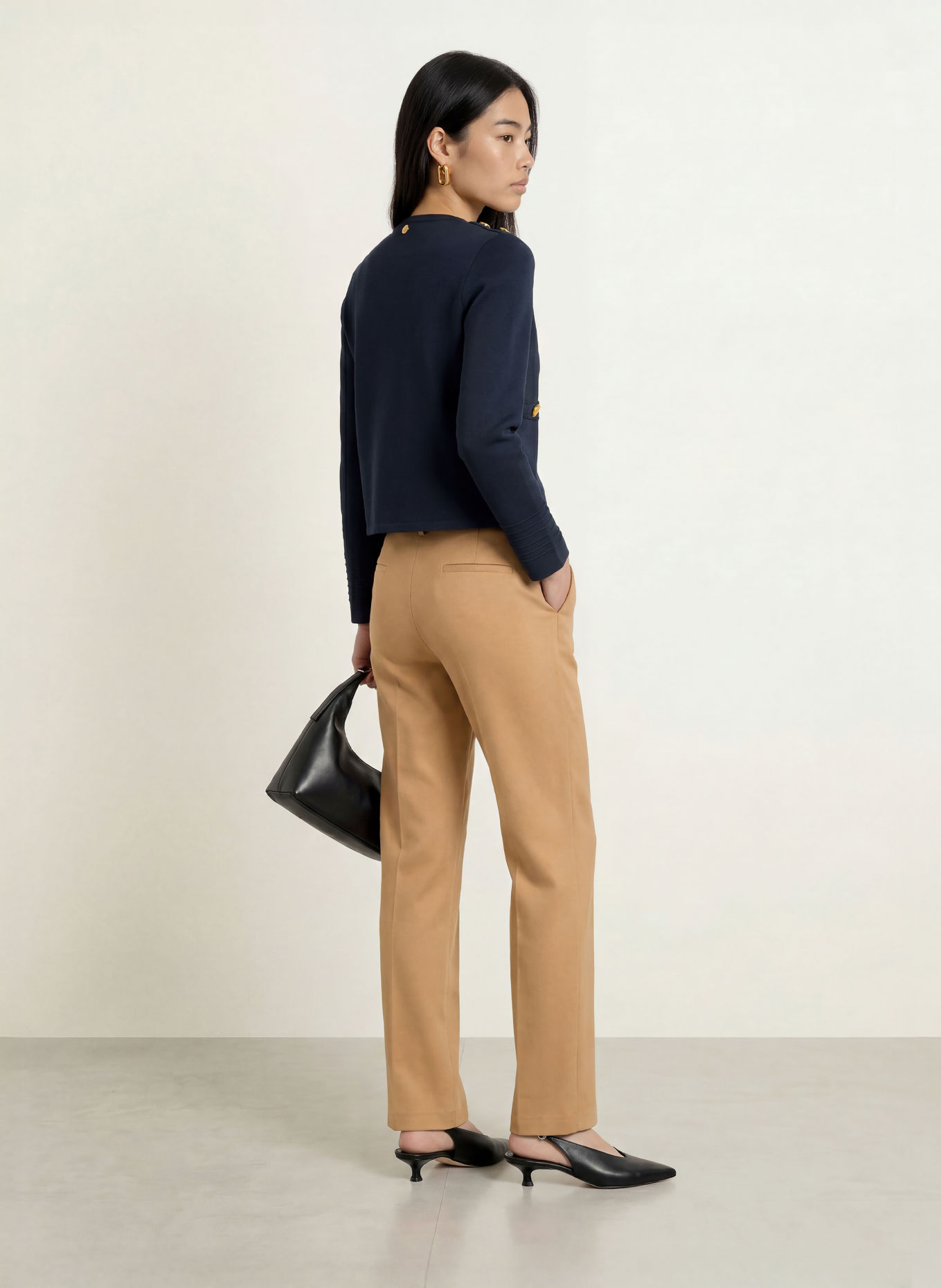 LIU JO Kastenjacke: DUNKELBLAU / GOLD