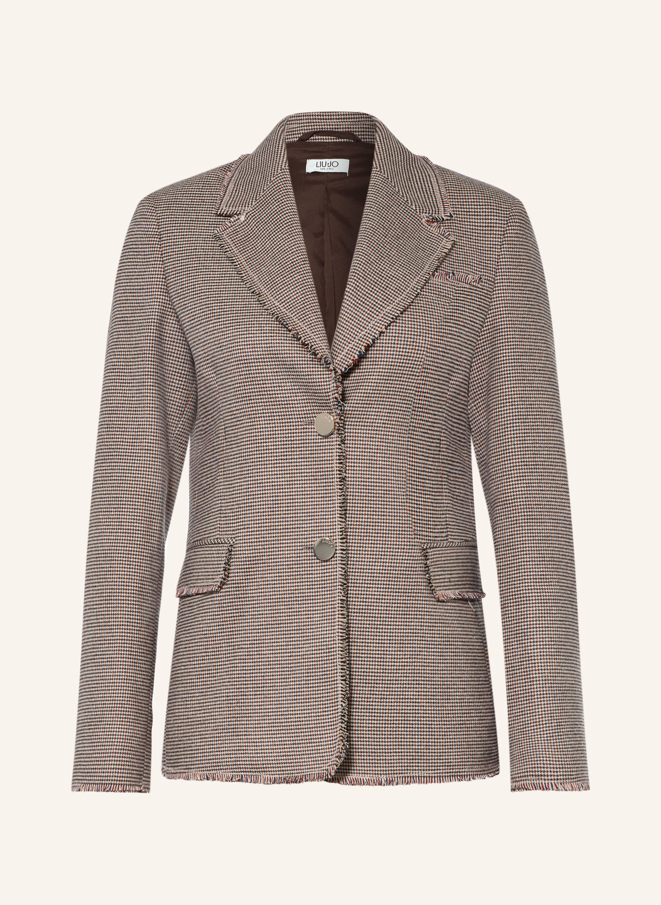 LIU JO Blazer: CREAM / BROWN / LIGHT BLUE