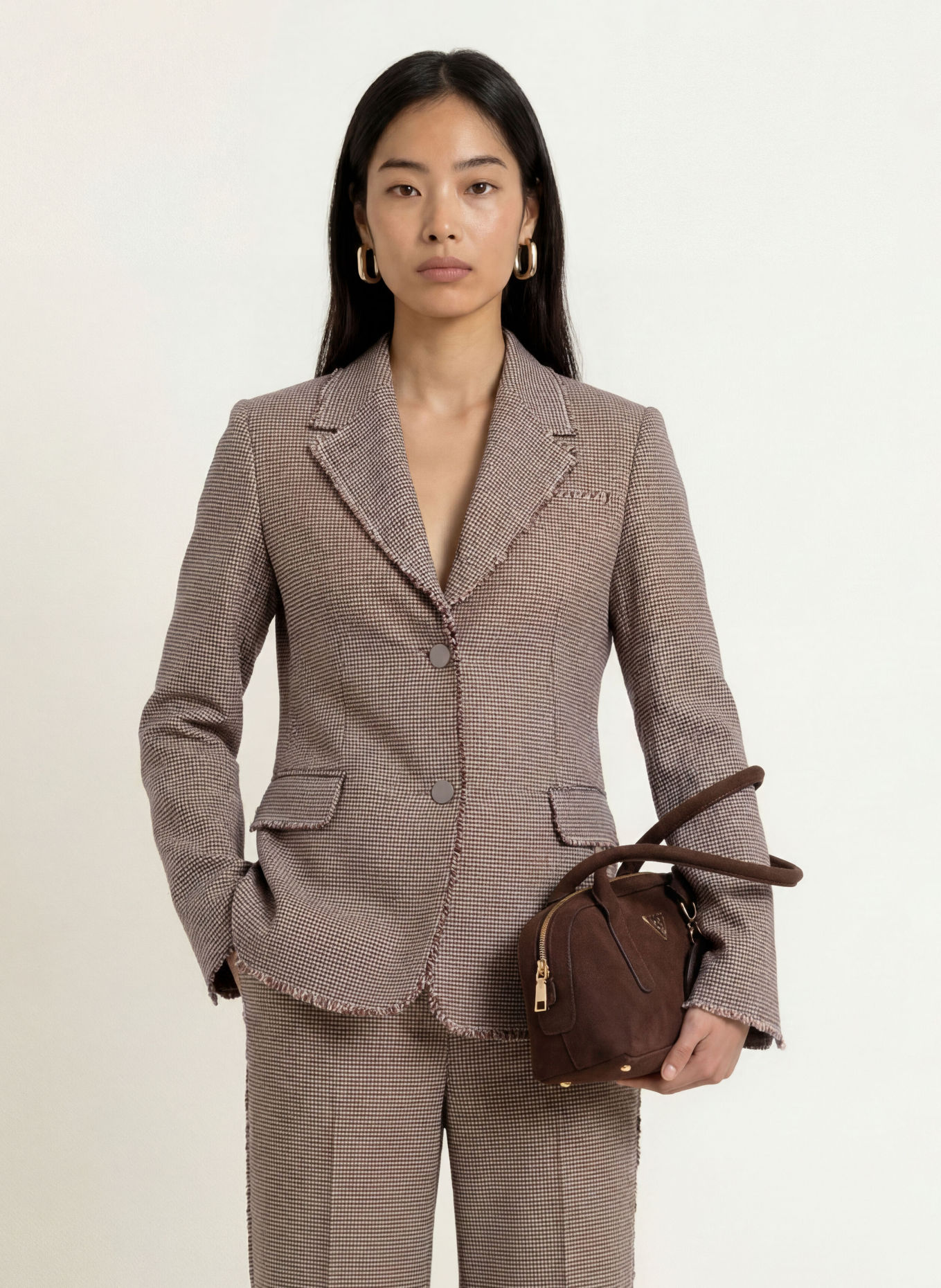 LIU JO Blazer: CREAM / BROWN / LIGHT BLUE