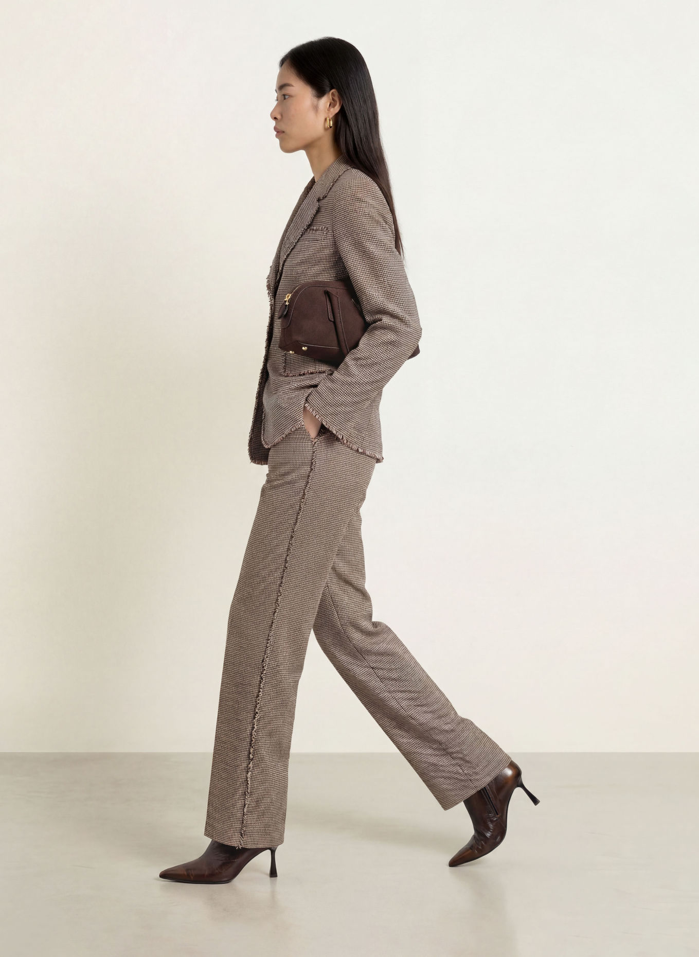 LIU JO Blazer: CREAM / BROWN / LIGHT BLUE