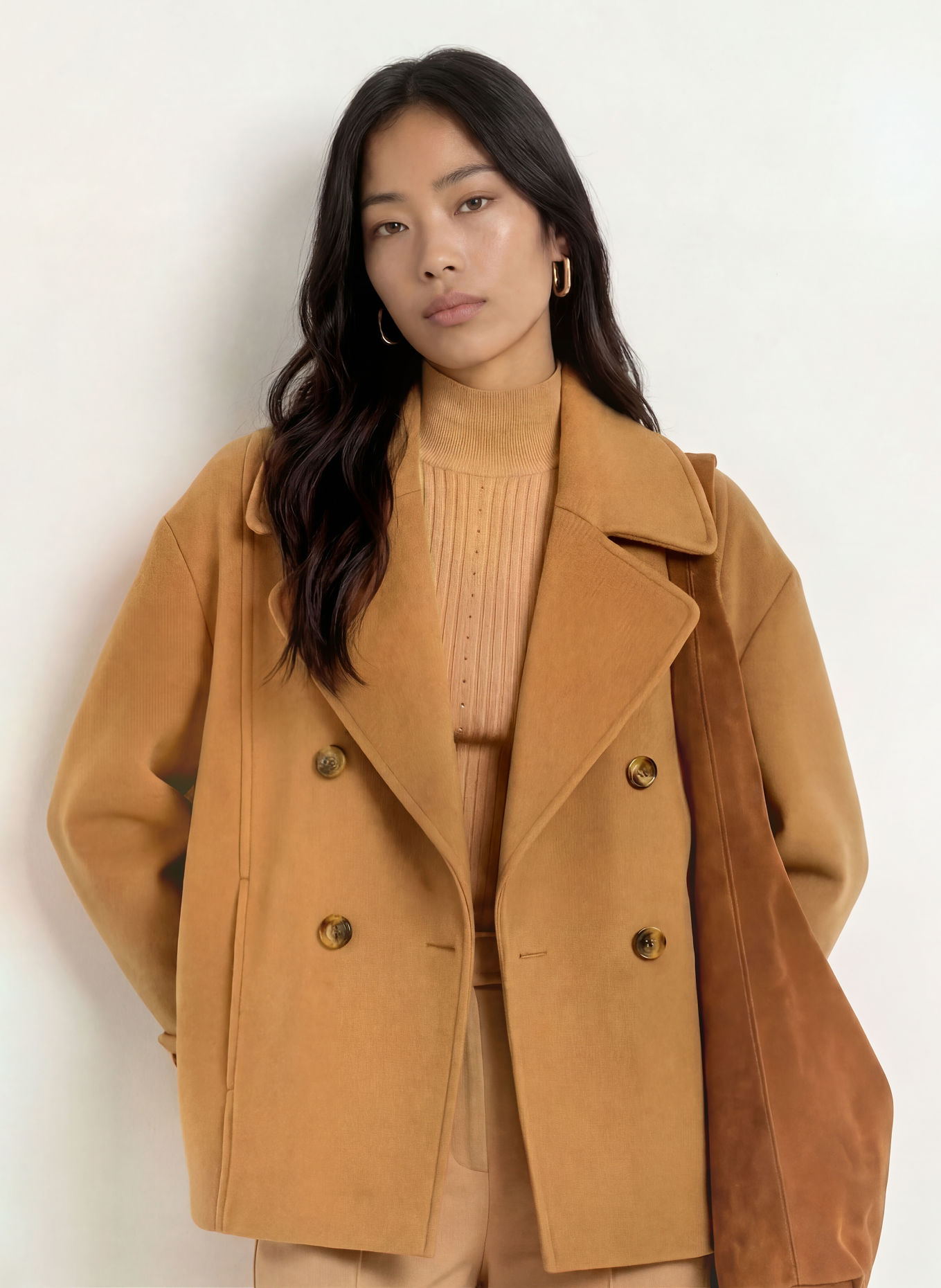 LIU JO Pea coat: COGNAC