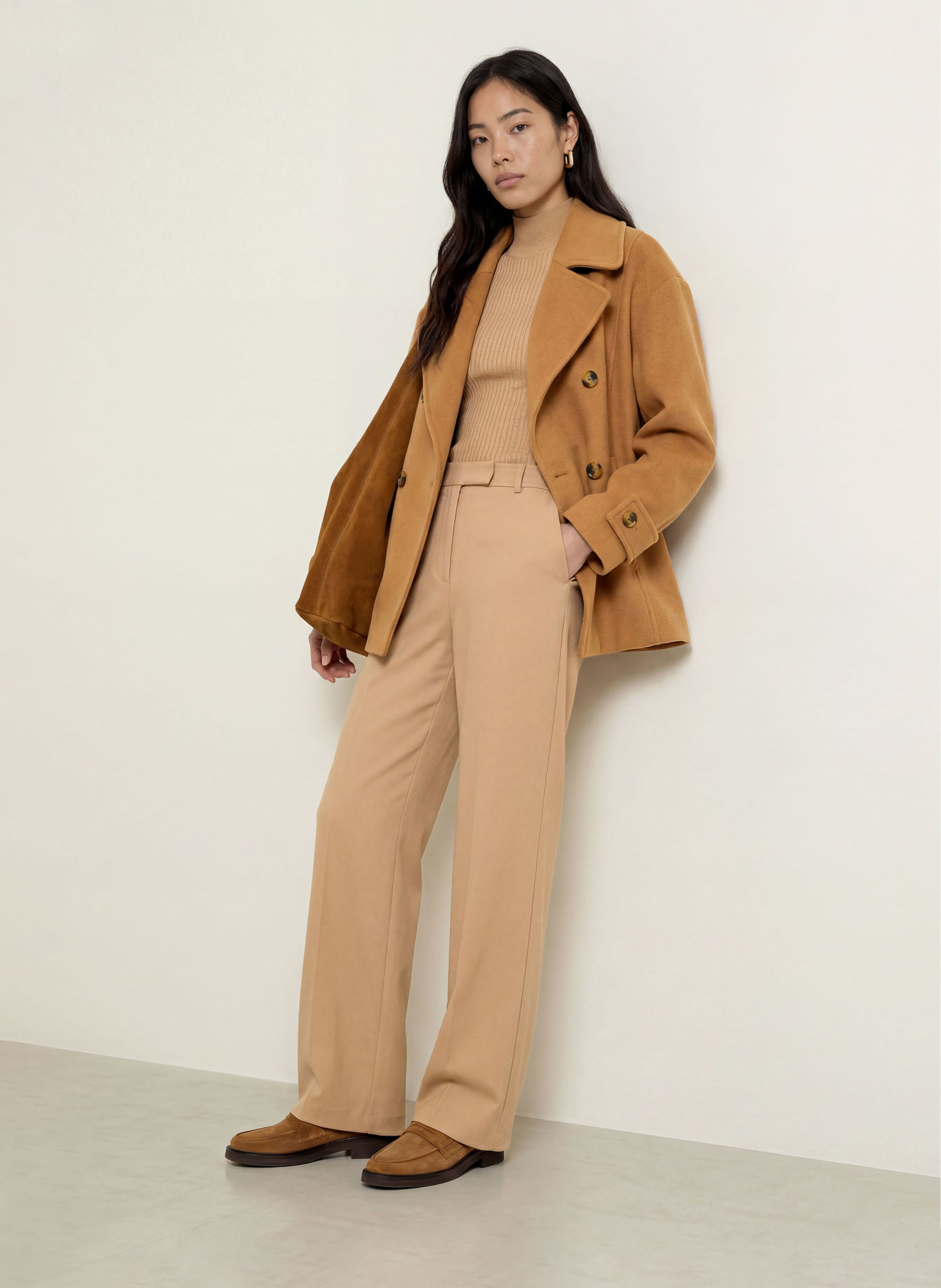 LIU JO Pea coat: COGNAC