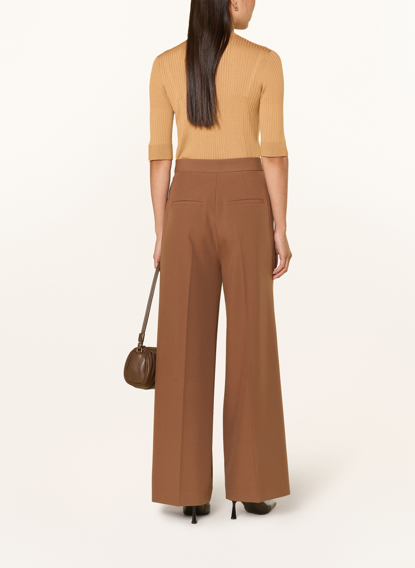 LIU JO Knit shirt with gemstones: LIGHT BROWN