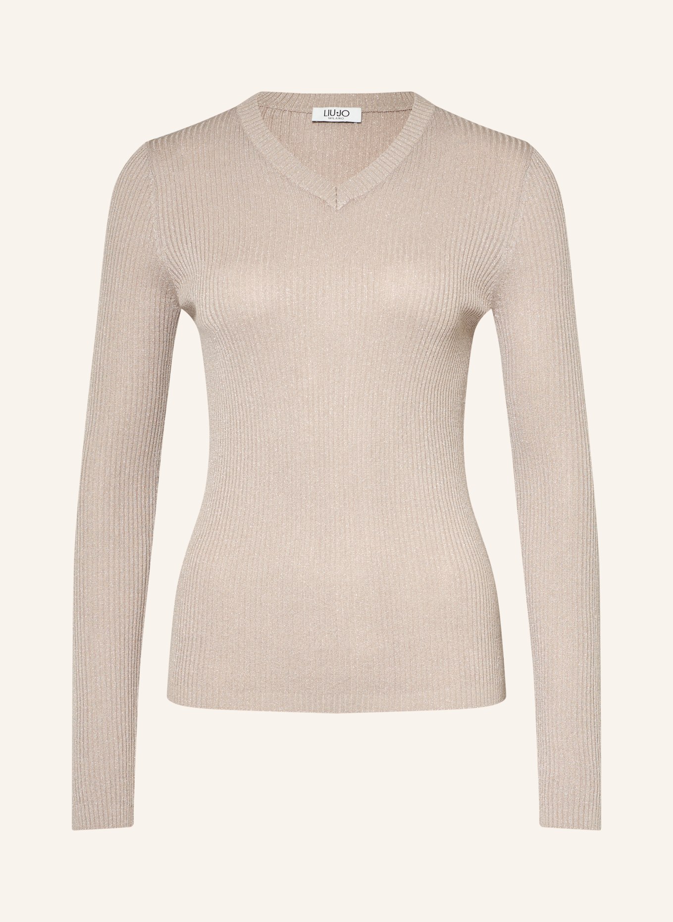 LIU JO Pullover mit Glitzergarn: HELLGRAU