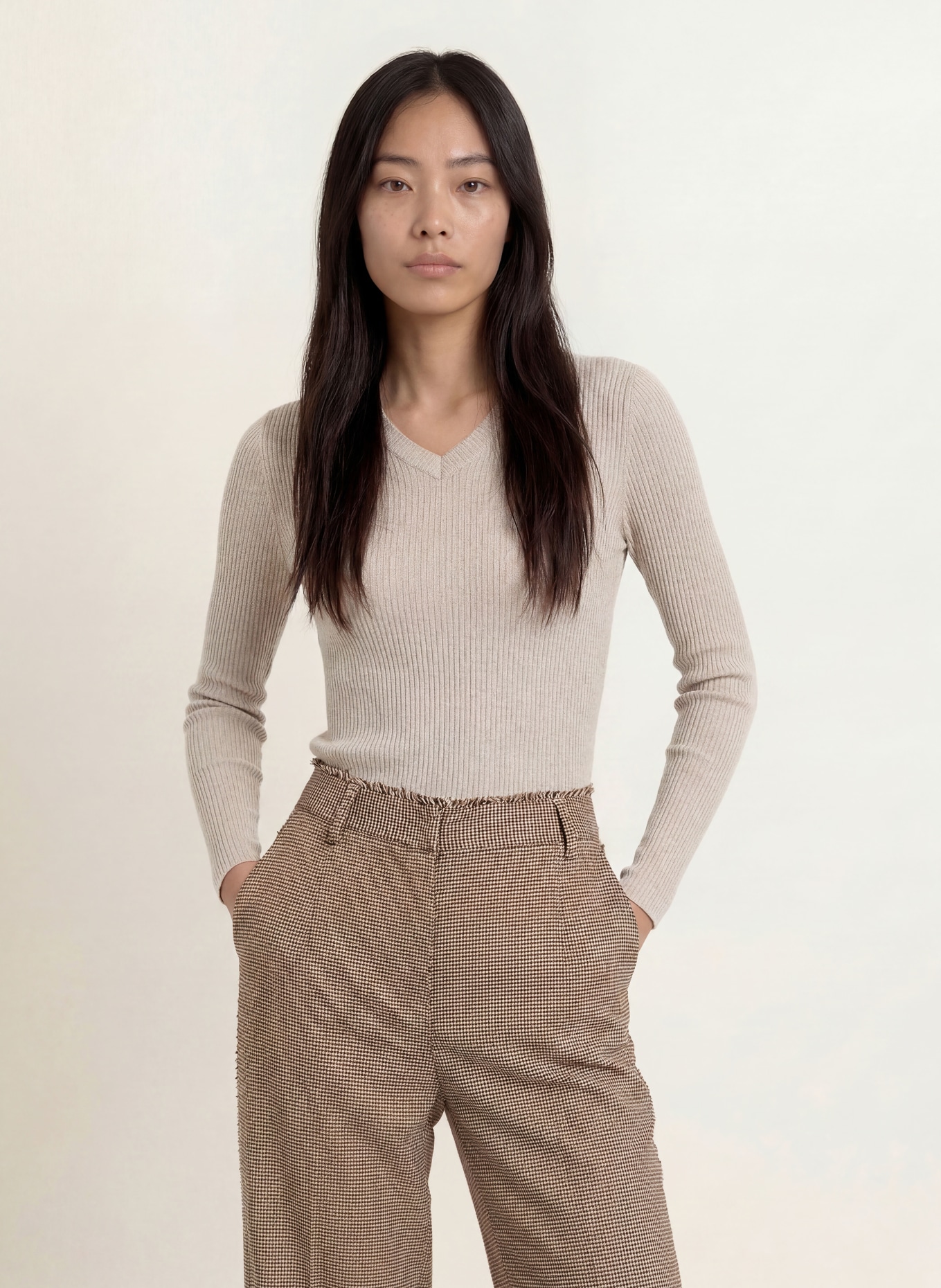 LIU JO Pullover mit Glitzergarn: HELLGRAU