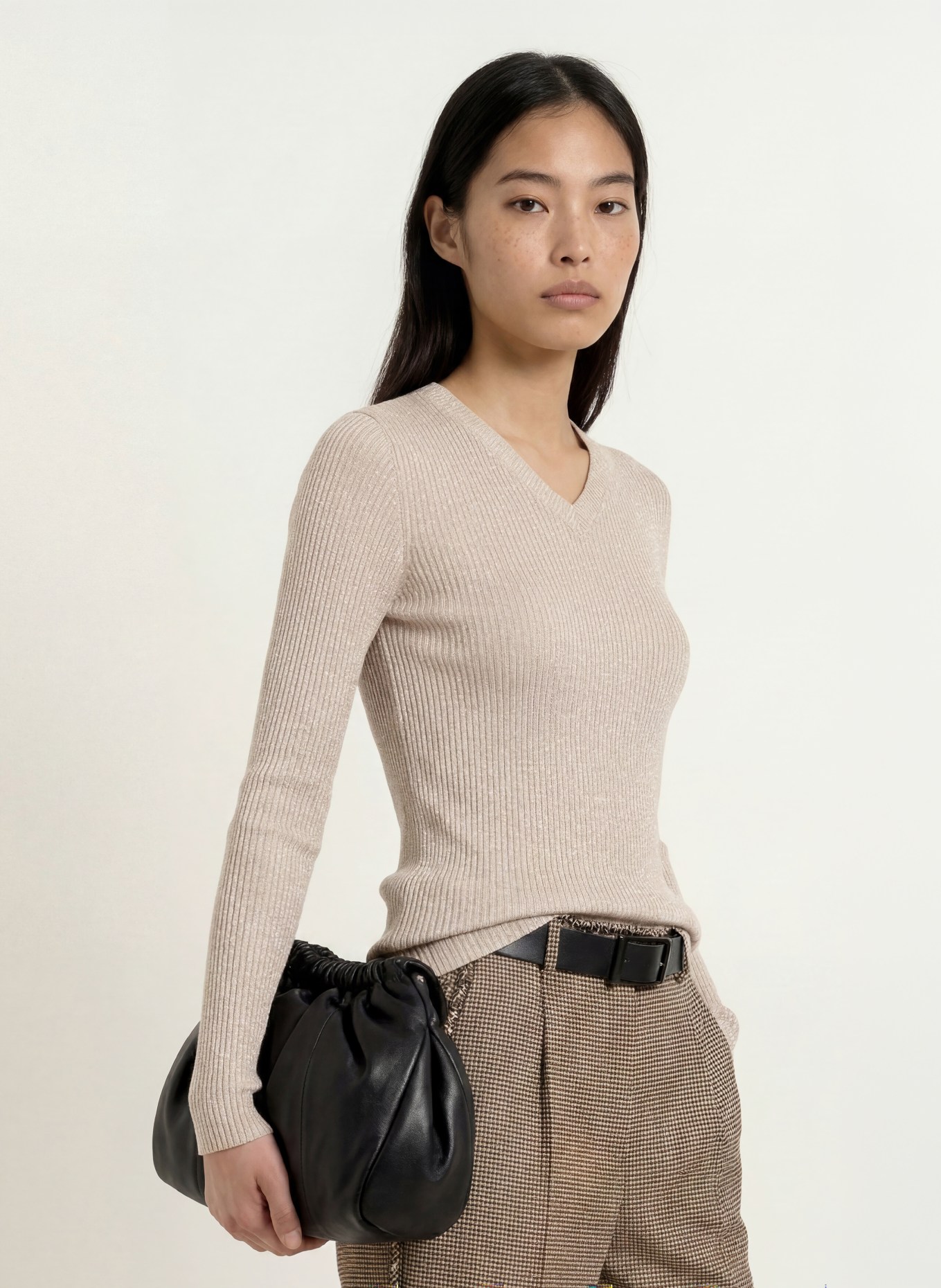LIU JO Pullover mit Glitzergarn: HELLGRAU