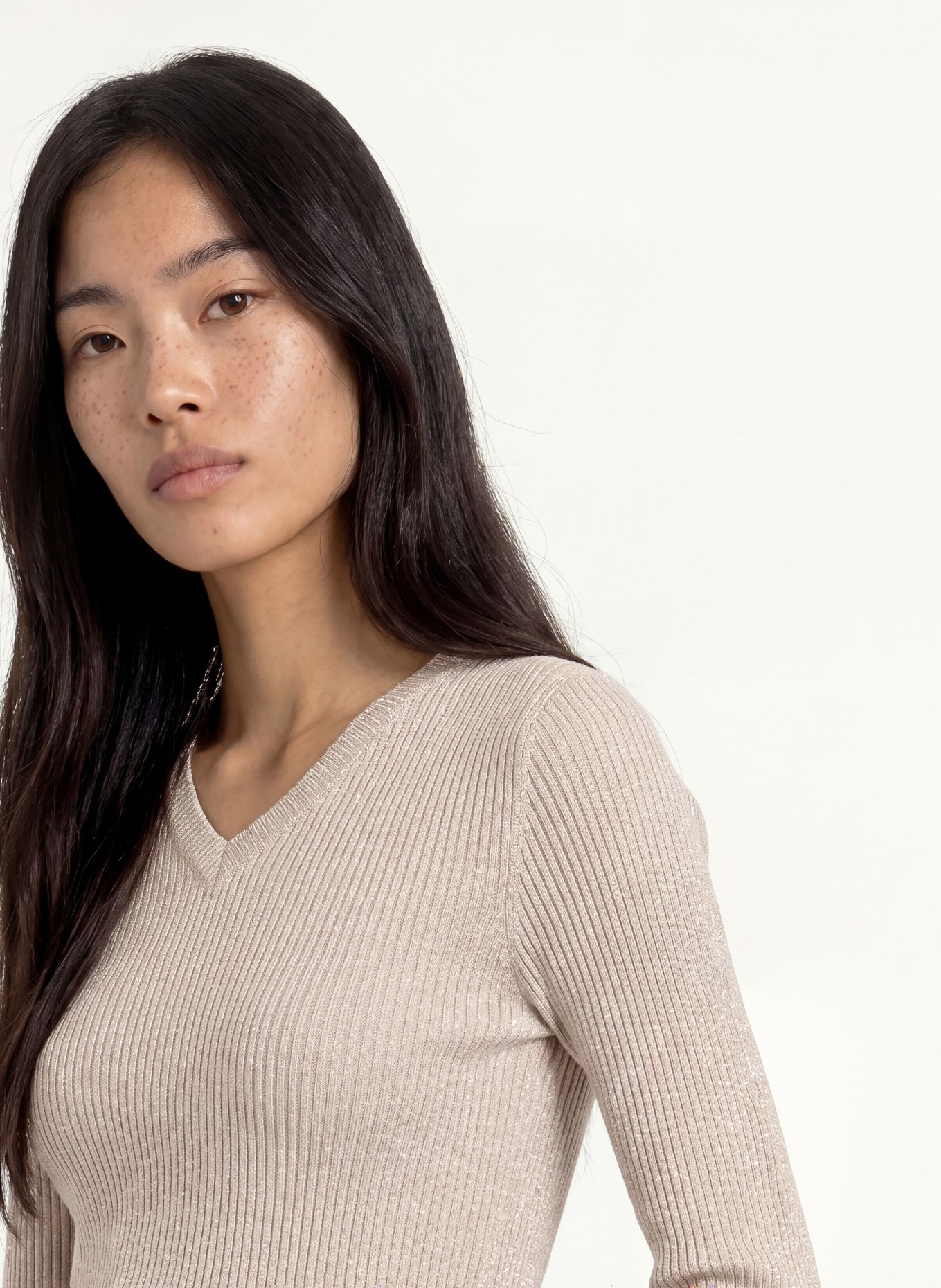LIU JO Pullover mit Glitzergarn: HELLGRAU