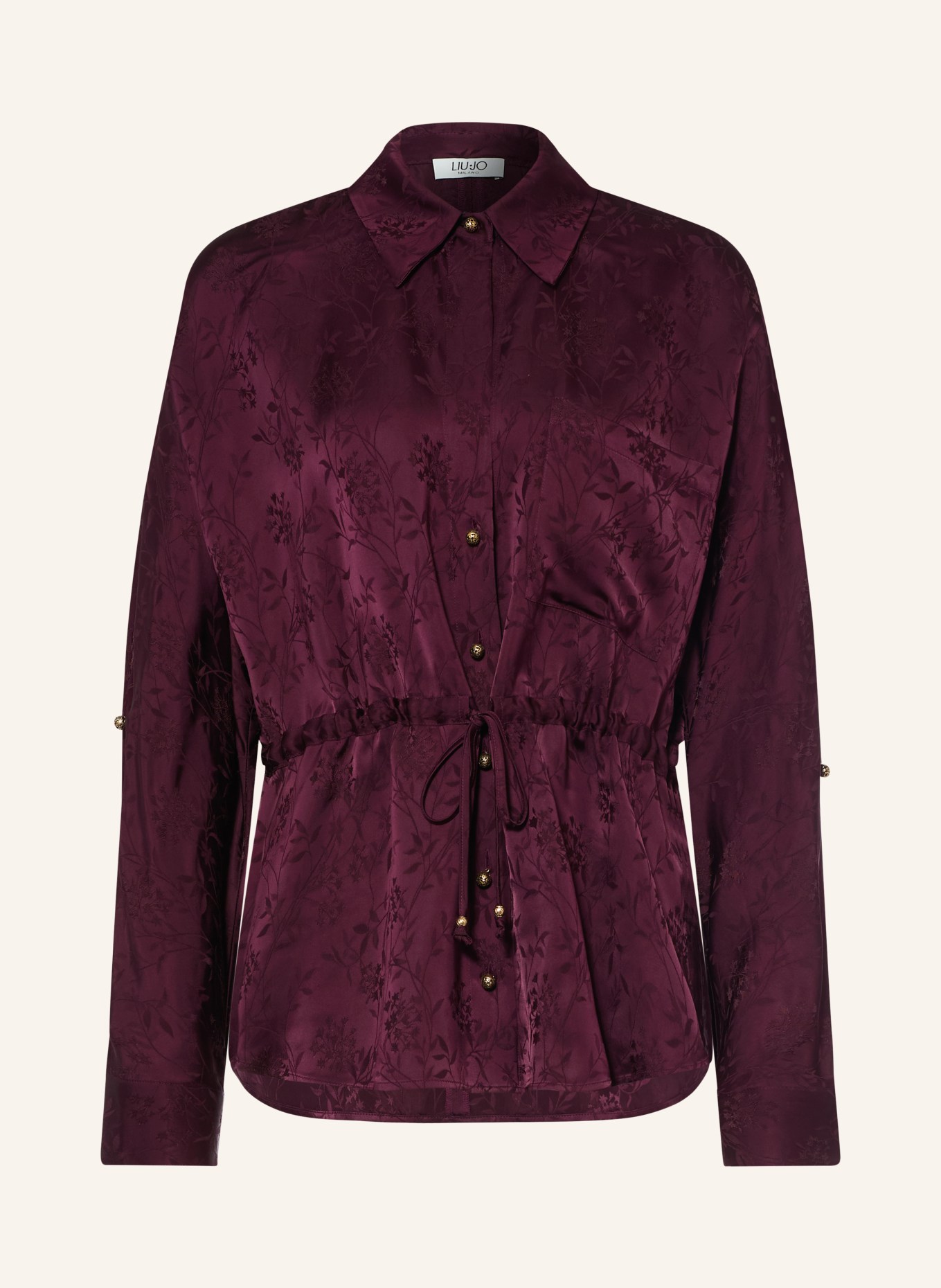 LIU JO Jacquard shirt blouse: DARK RED