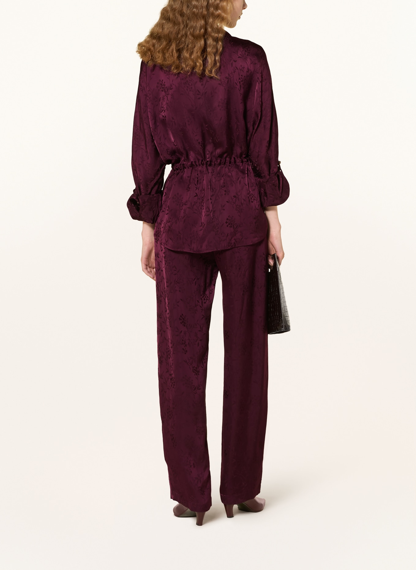 LIU JO Jacquard shirt blouse: DARK RED