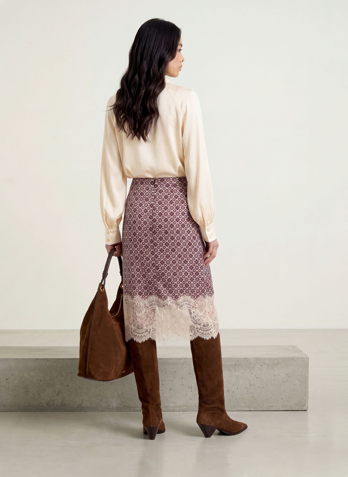 LIU JO Tie-neck blouse: ECRU