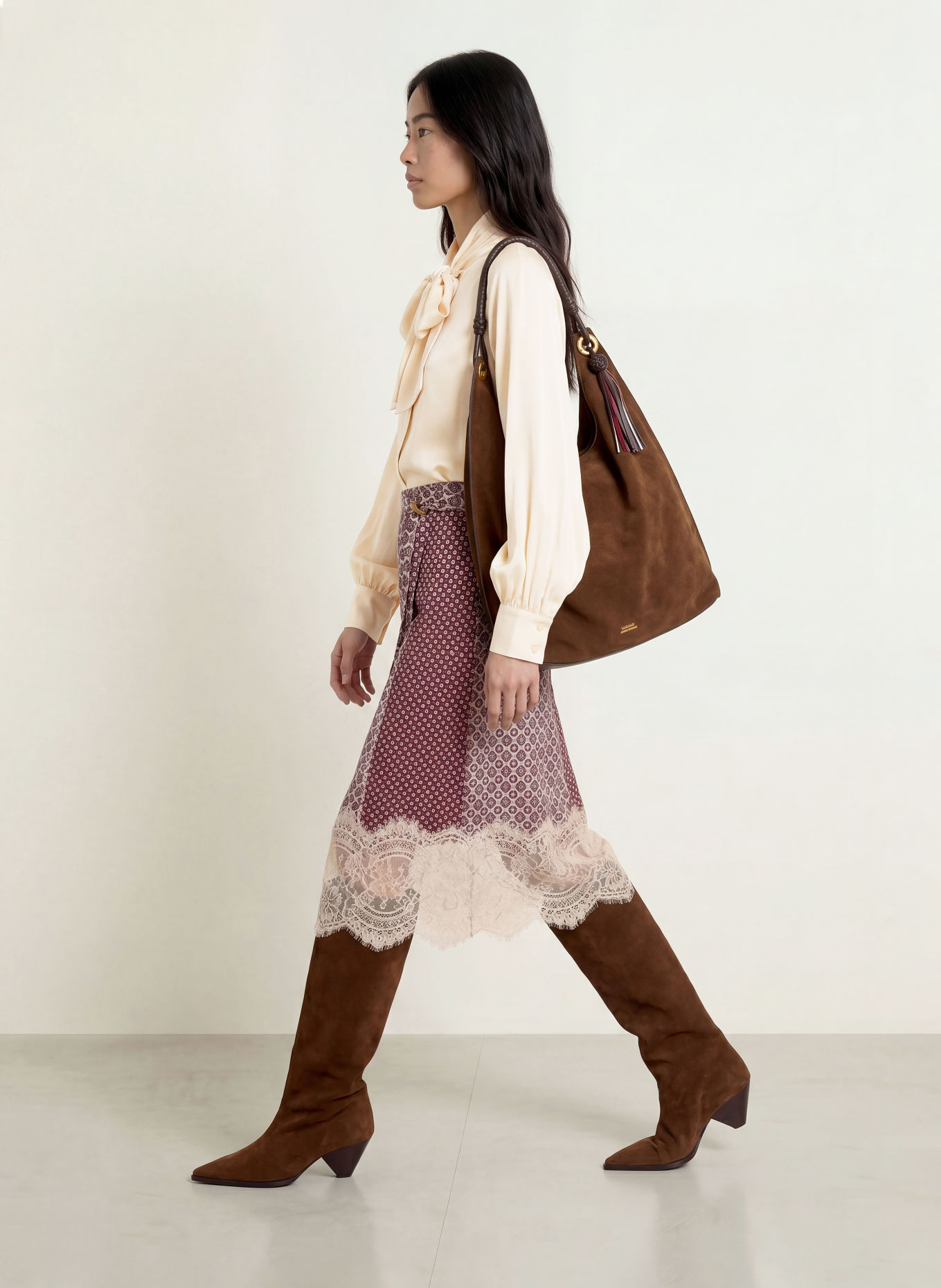 LIU JO Tie-neck blouse: ECRU