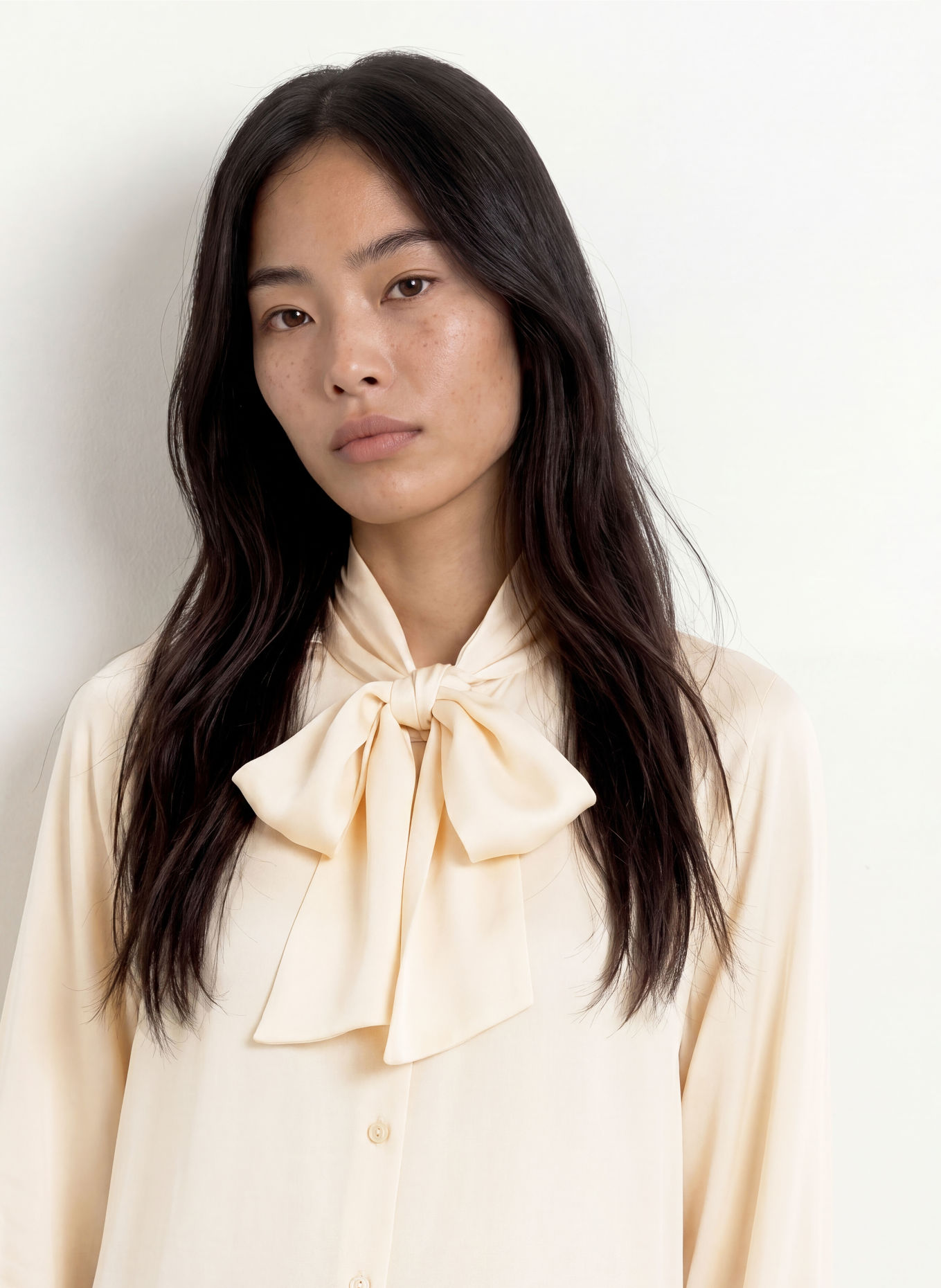 LIU JO Tie-neck blouse: ECRU