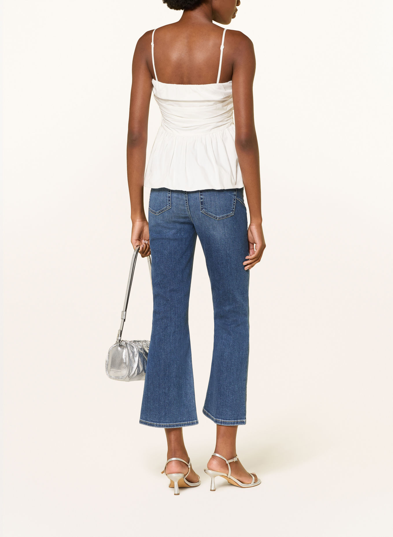 LIU JO Flared Jeans PRINCESS mit Schmucksteinen: 79077 Den.Blue dk.sparklin