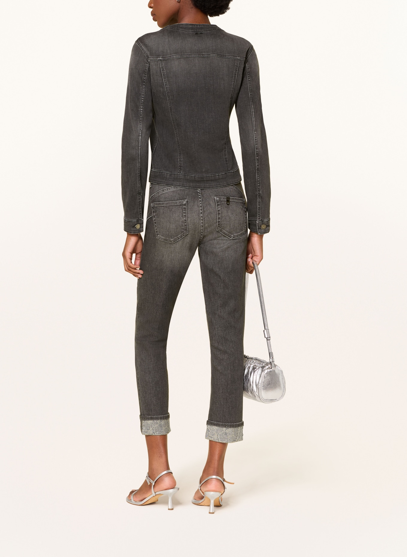 LIU JO Jeansjacke mit Schmucksteinen: 87516 Den.Grey sweet wash